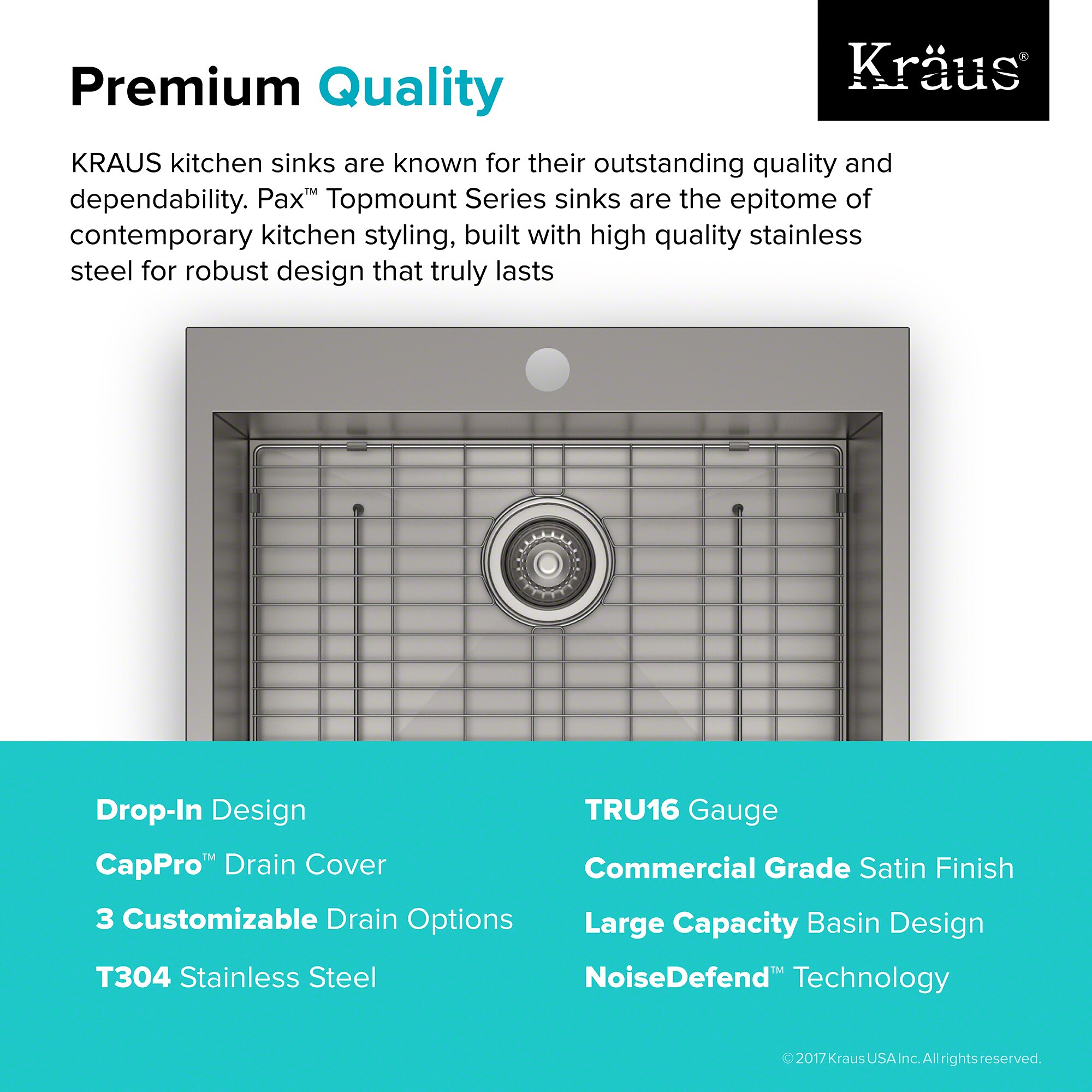 Kraus KP1TS25S-1 Kitchen-Sinks - View #6