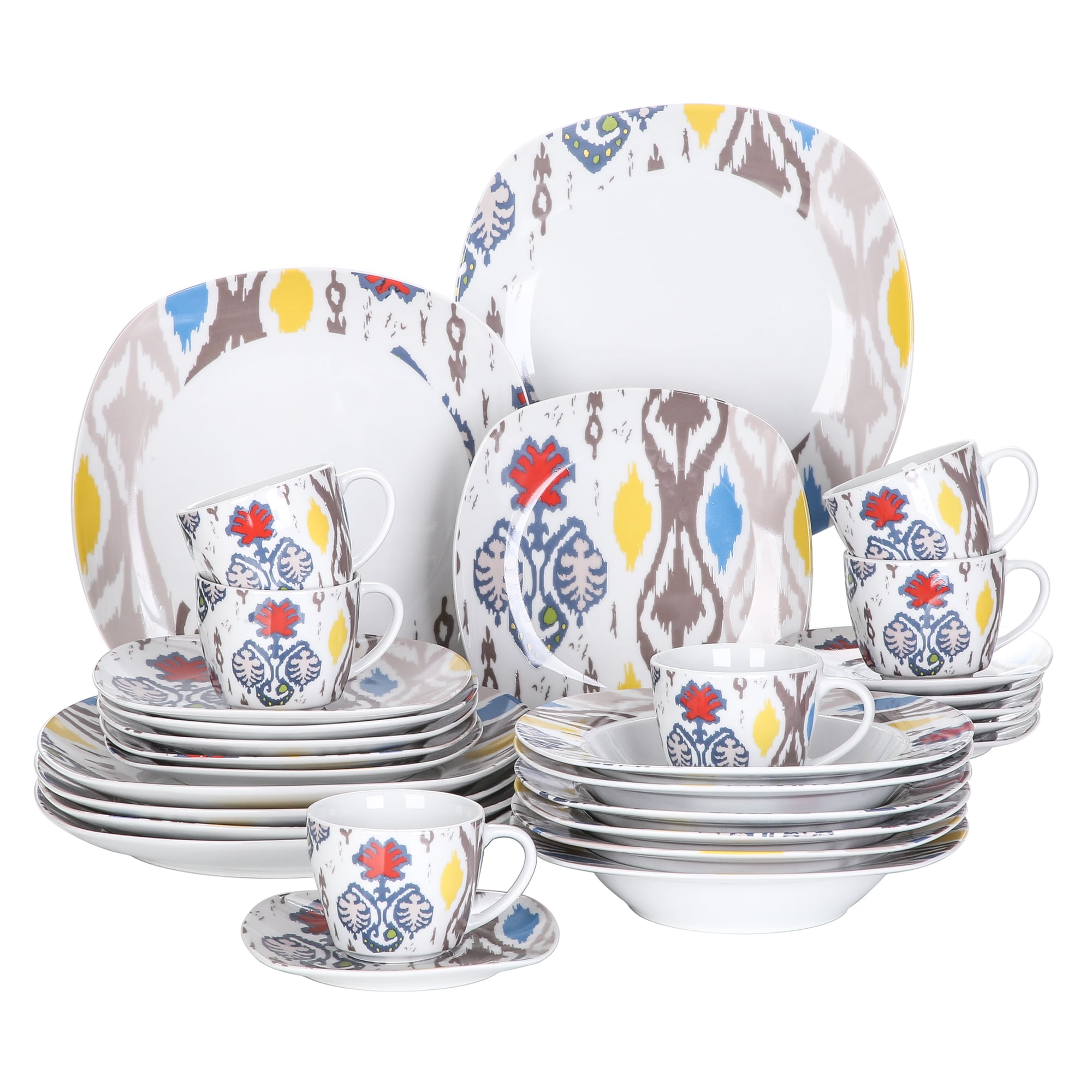 CASAINC MH-BETULA-30 30-Piece Multiple Colors/Finishes Porcelain Dinnerware