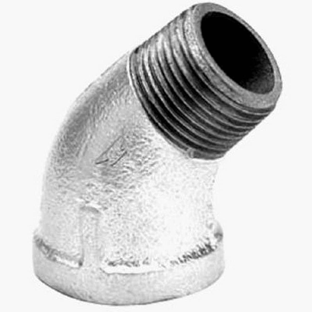 Anvil International - Anvil 8700128500 45 Malleable Iron Street Elbow 1/2 in NPT Male x Female Ga...