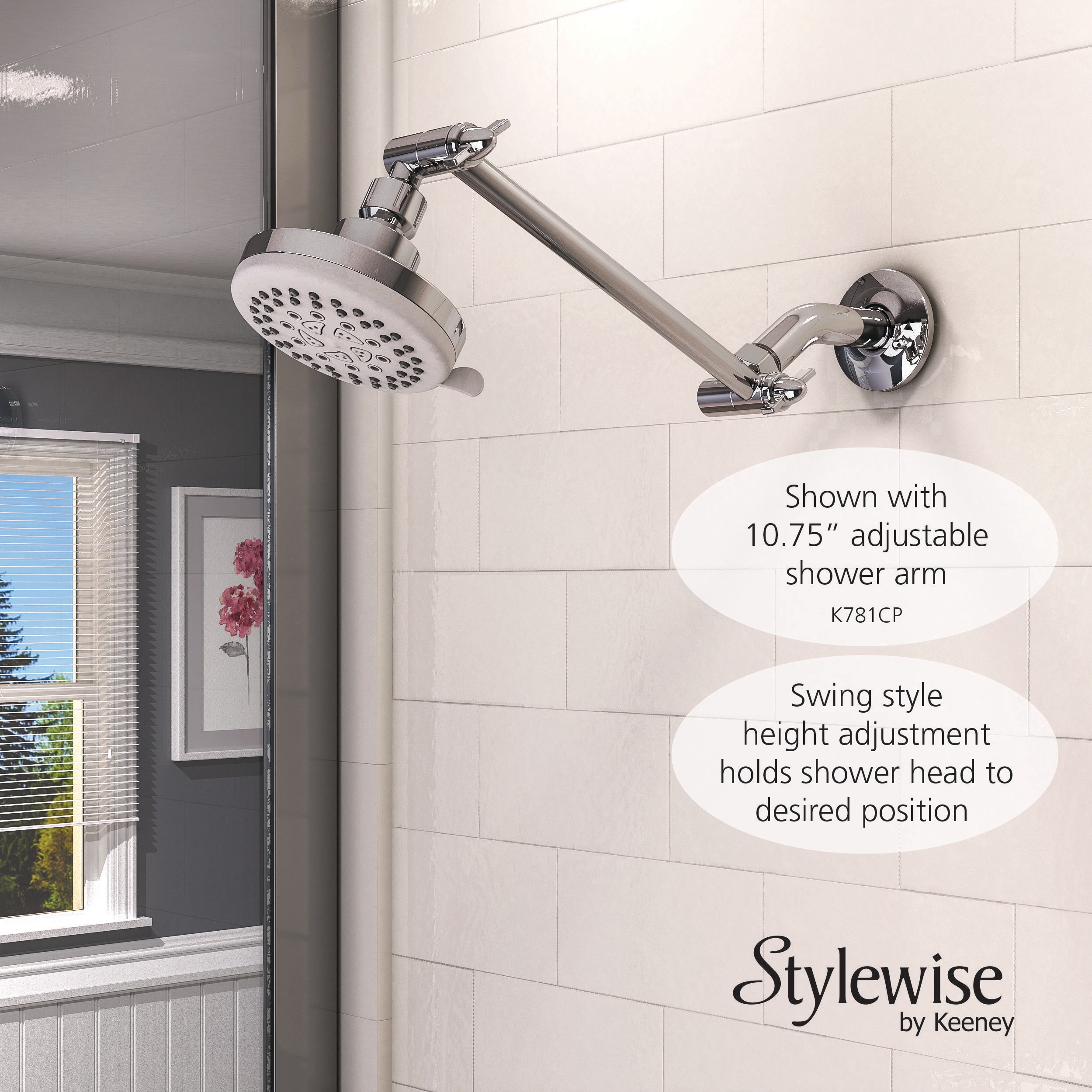 Keeney K702CP Fixed-Showerhead - View #3