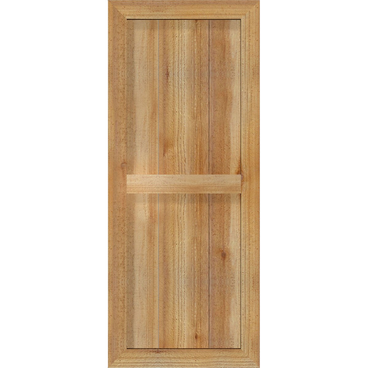 Ekena Millwork RBF06S16X039RWR 16.125-in W x 39-in H Unfinished Paintable/Stainable Board and batten Framed Wood Exterior Shutters ( 2 -Pack )