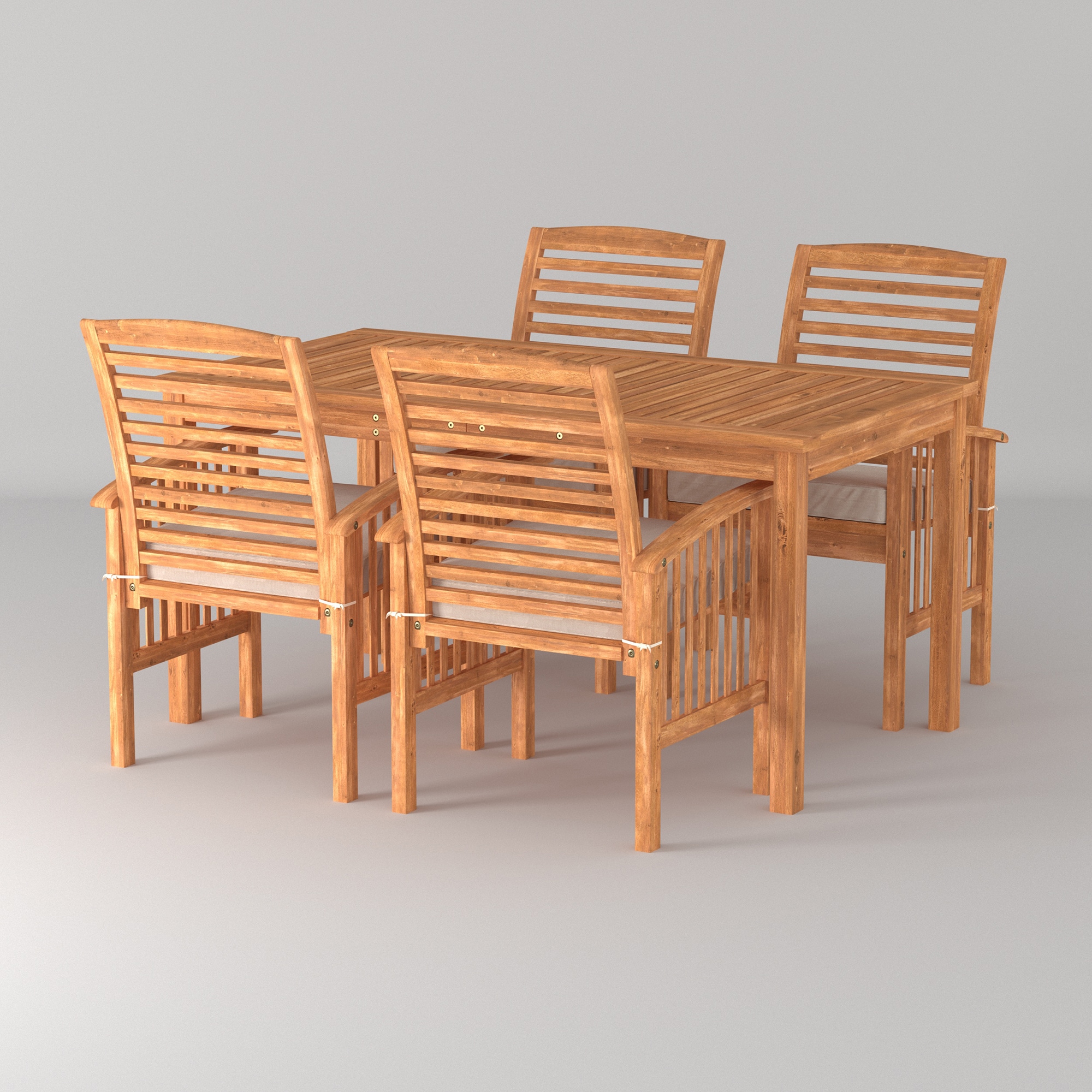 Walker Edison LWW5SDTBR Patio-Dining-Sets - View #3
