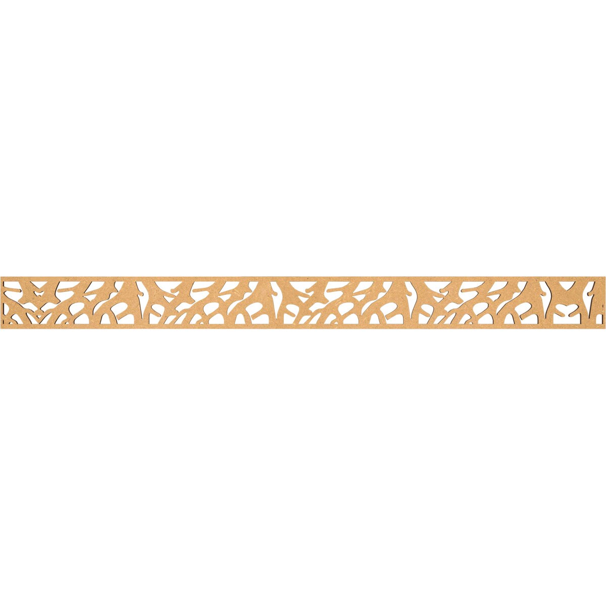 Ekena Millwork MLDA04X46MATMF Manton Fretwork Flat Trim 4-in x 3.87-ft Brown Unfinished 2157634 Pierced Wall Panel Moulding