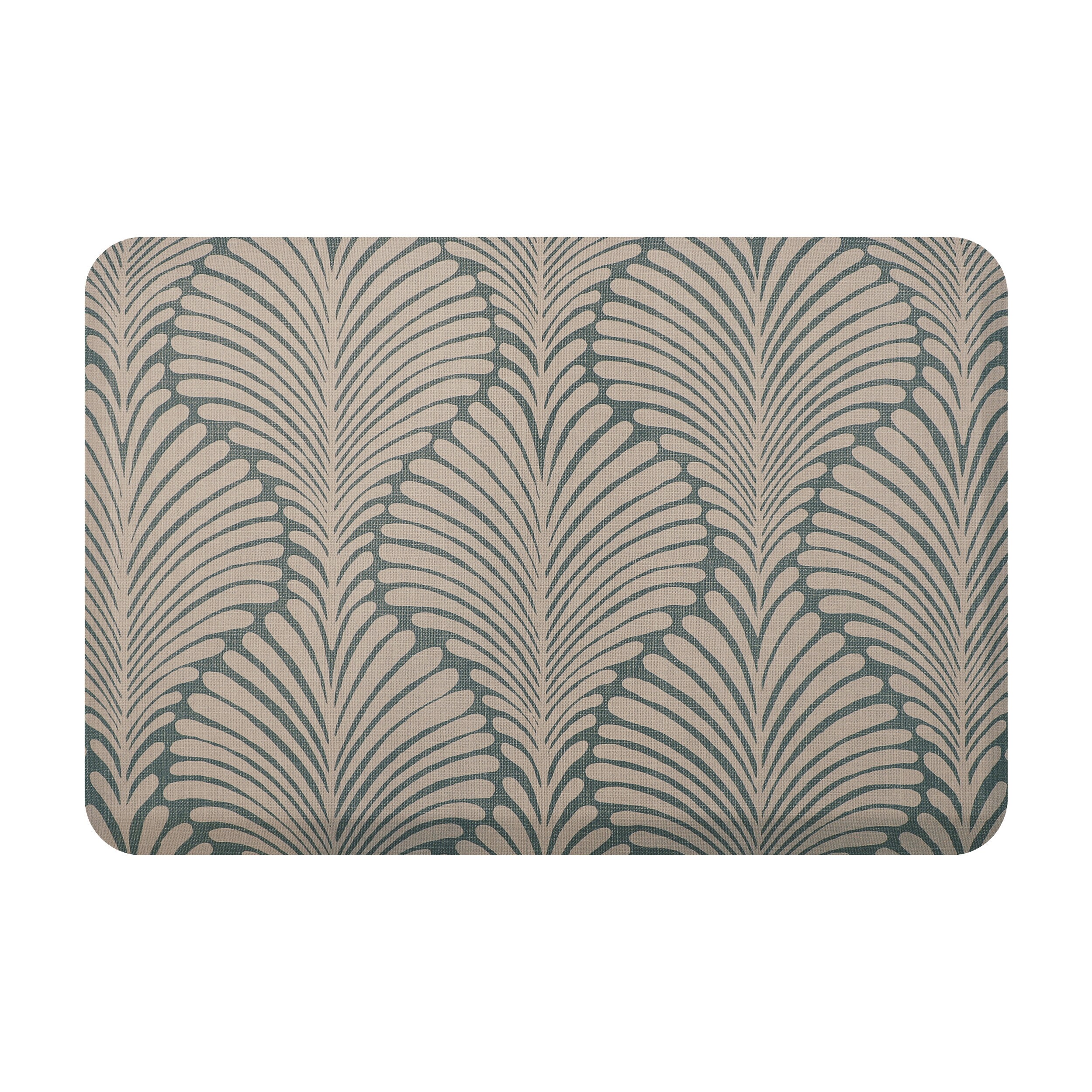 Bungalow Flooring 20958002203107 2-ft x 3-ft Beige on Mist Polyester Rectangular Indoor Decorative Anti-fatigue mat