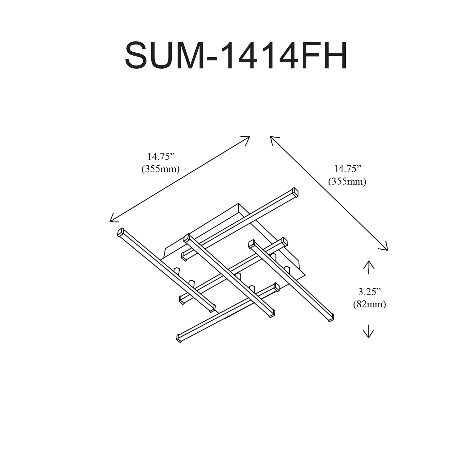 Dainolite SUM-1414FH-PC flushmounts - View #3