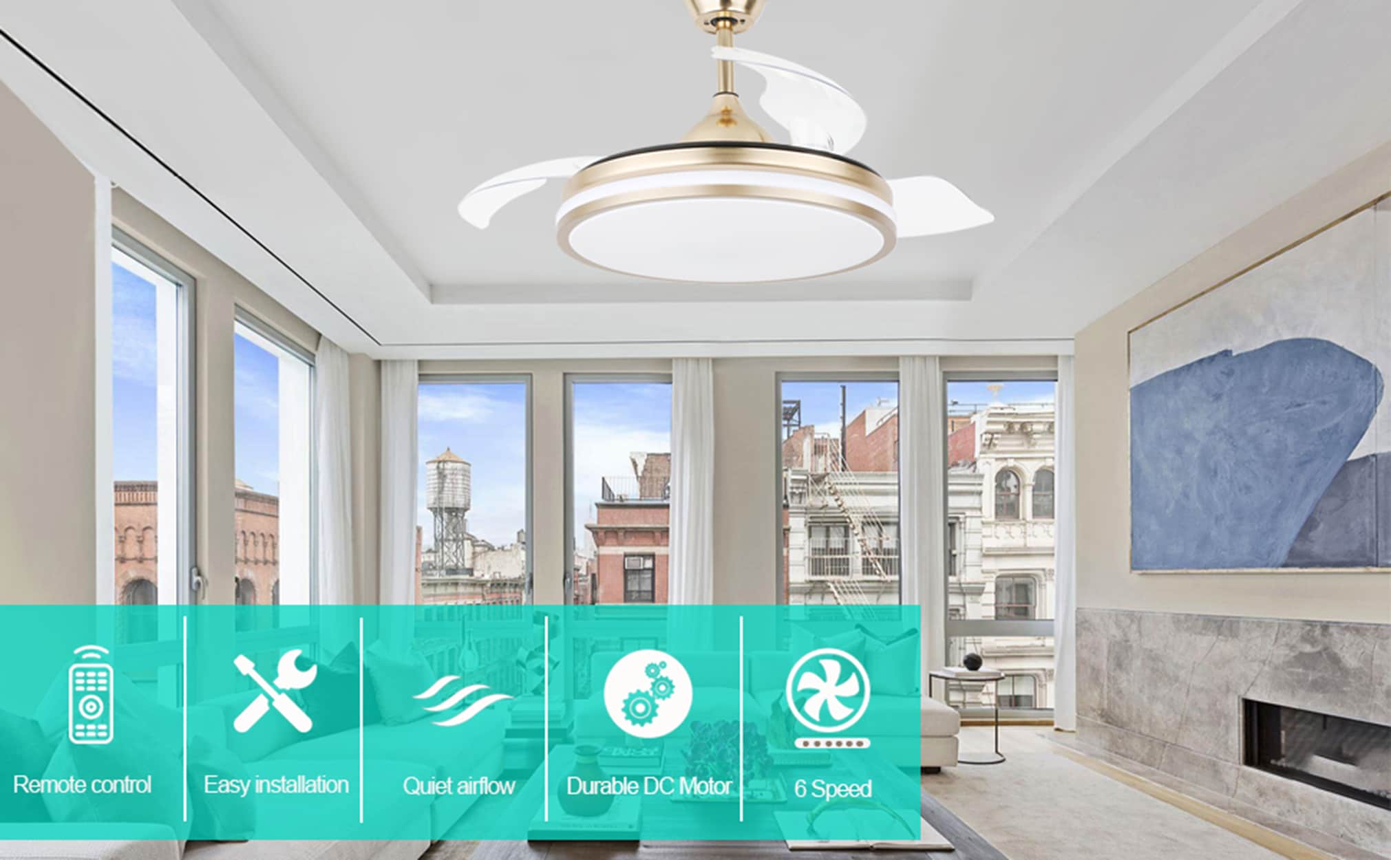 Oaks Decor DC4260-G Ceiling-Fans - View #11