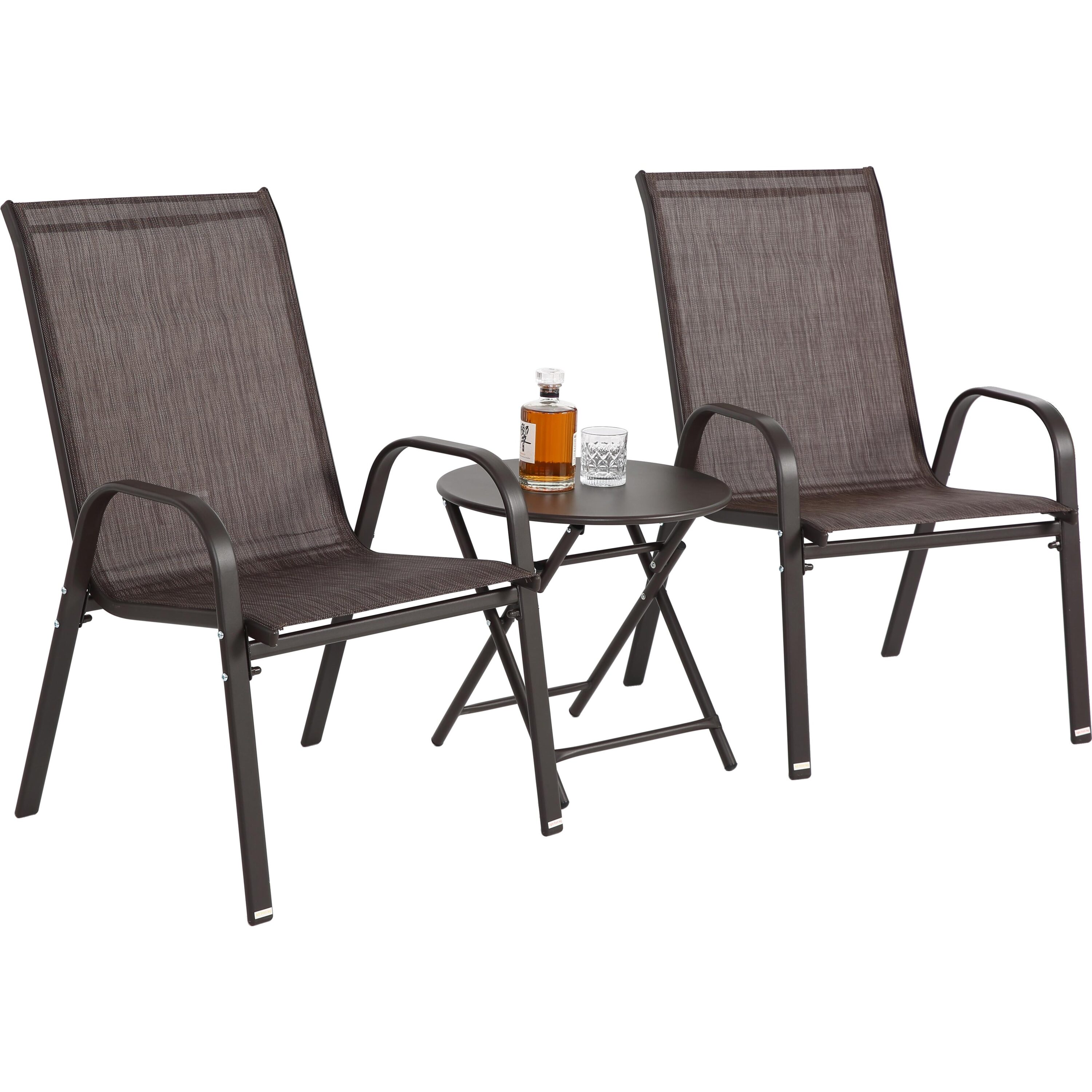 Bayfeve BFHF-270192-OD 3 -Piece Patio Conversation Set with Brown