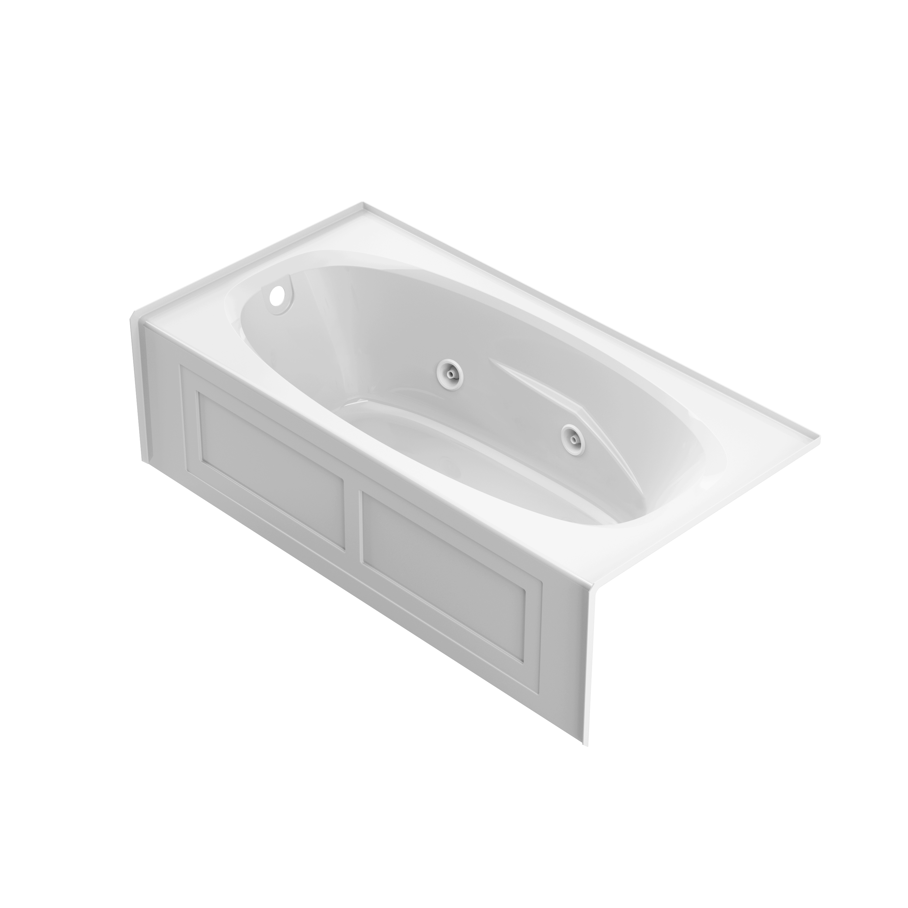 Jacuzzi AMS7236WLR2XXW AMIGA 36-in x 72-in White Acrylic Alcove Whirlpool Tub (Left Drain)