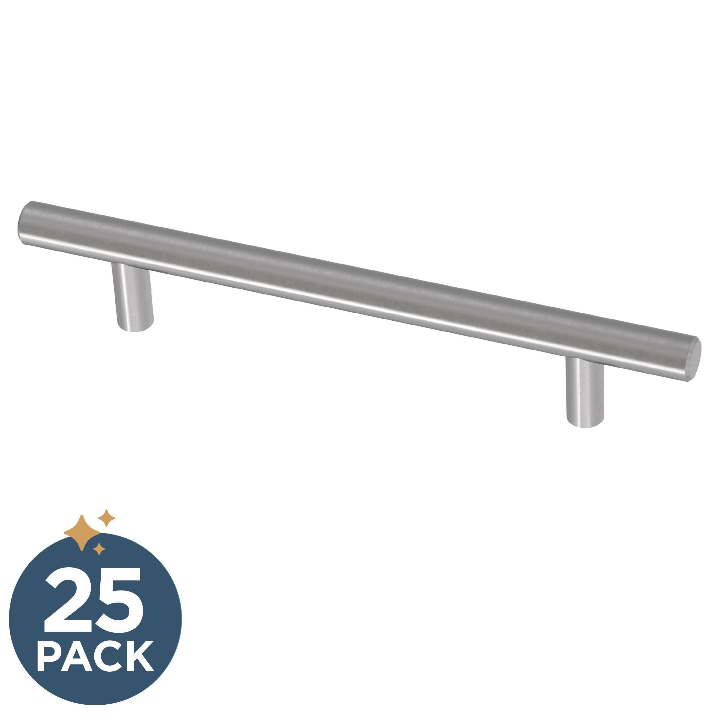 Franklin Brass P01026-SS-B1 Solid Bar 5-1/16-in , 128mm Center to Center Stainless Steel Cylindrical Bar 25 -Pack