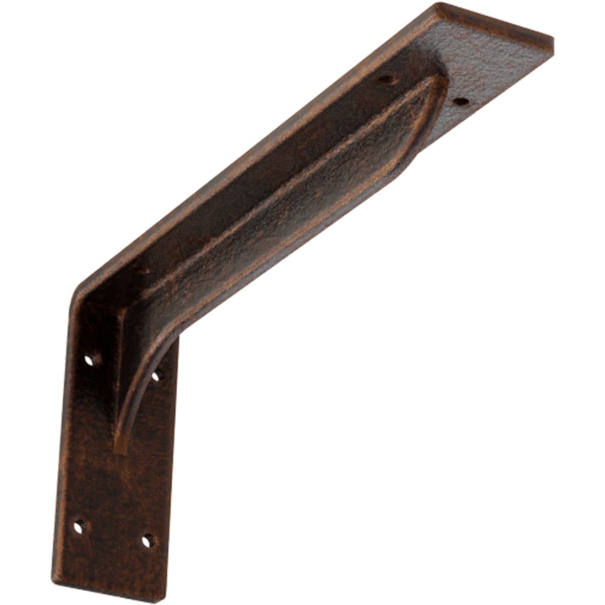 Ekena Millwork BKTM02X12X05EBACO Embrey 12-in x 2-in x 5.25-in Antique copper Steel Countertop support bracket