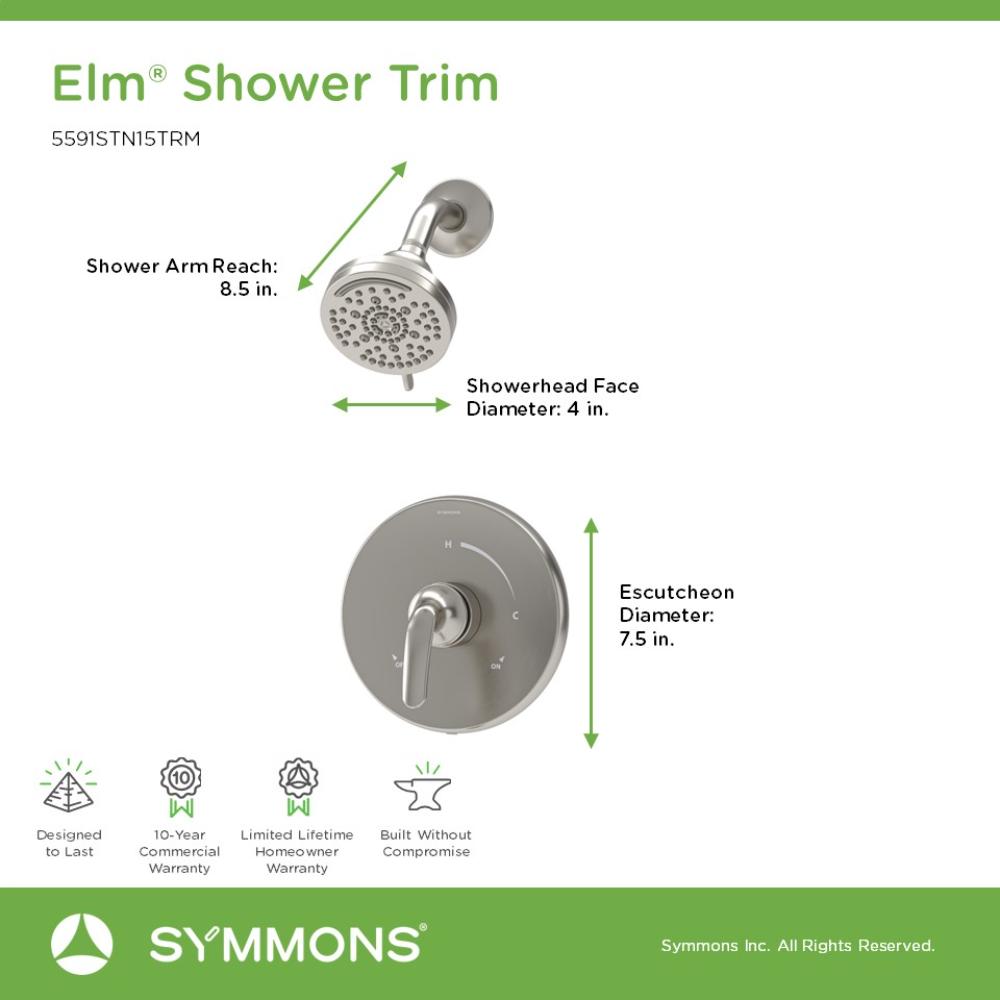 Symmons 5591STN15TRM Tub-Shower-Faucets - View #2