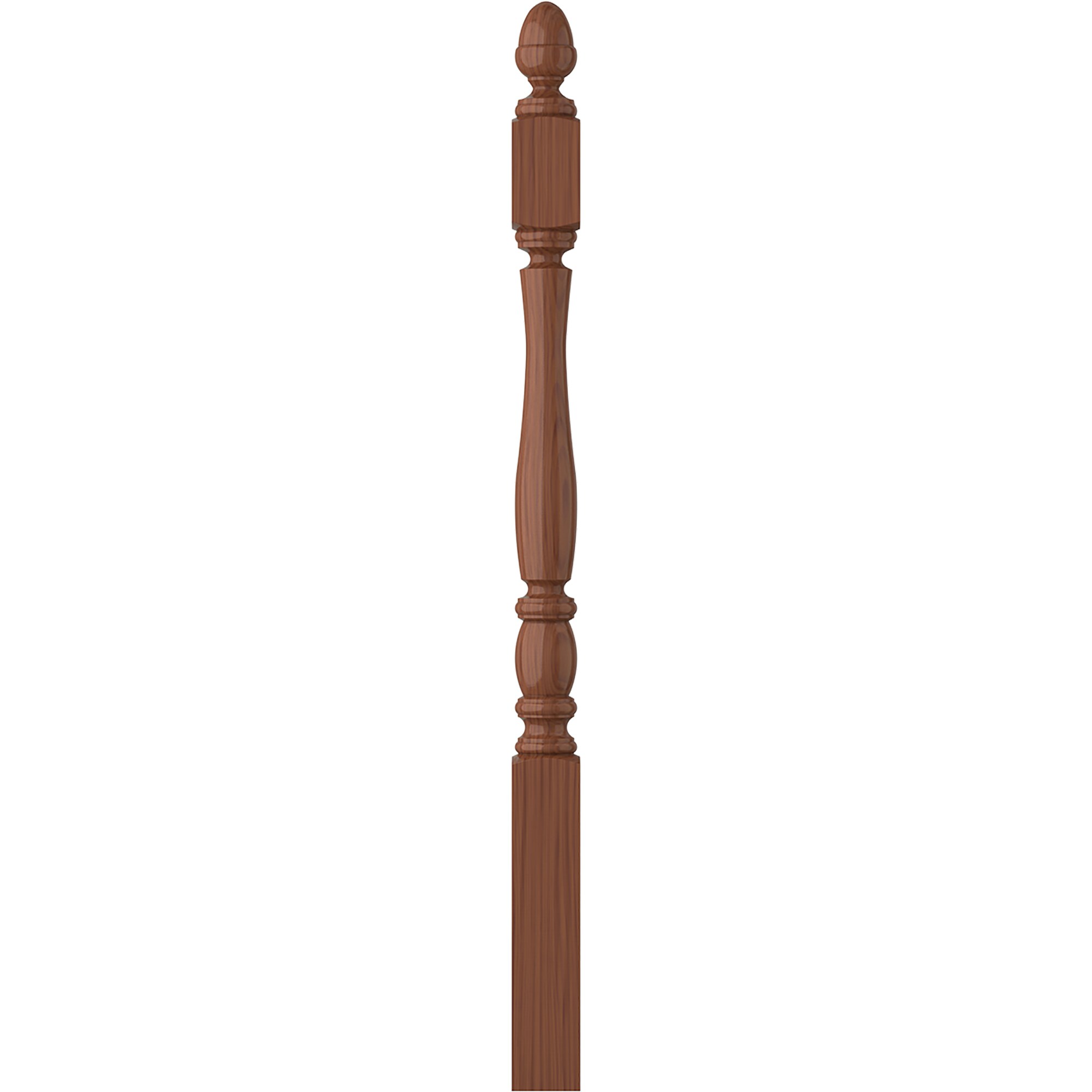 L.J. Smith Stair Systems LJP-3240-C LaSalle 3-in x 47.4375-in Unfinished Cherry Starting Stair Newel Post