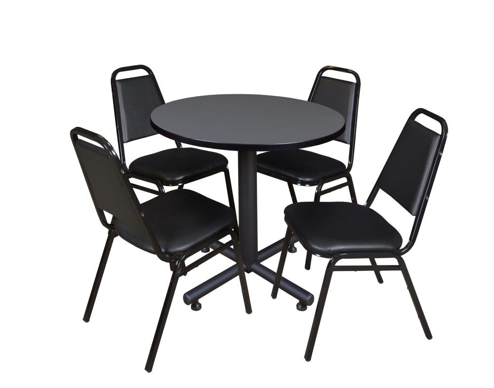 Regency TKB30RNDGY29BK Kobe Gray 4 -Person Training table ( 30-in W x 29-in H )