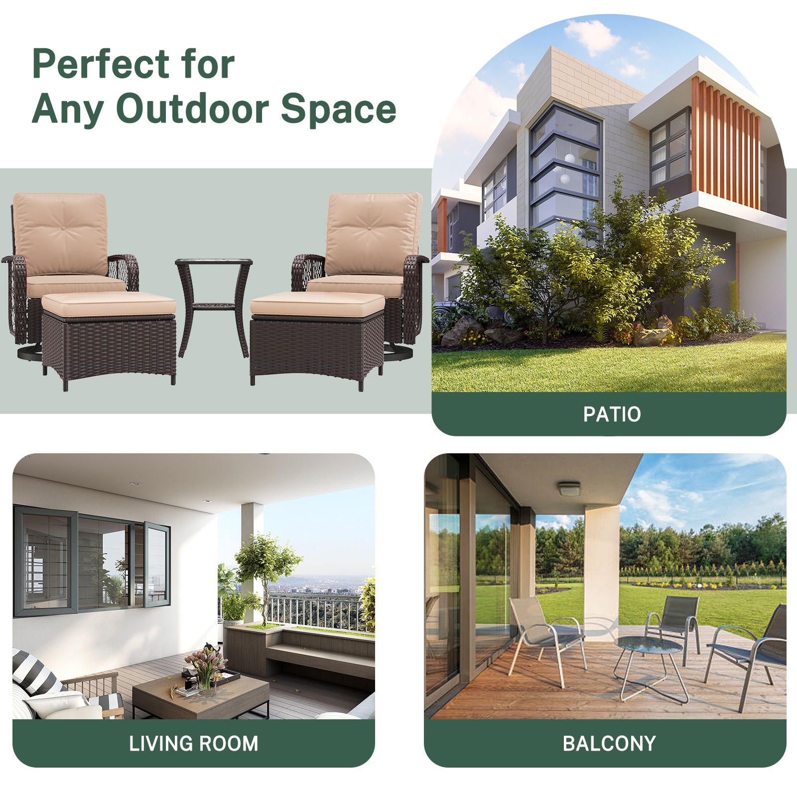 AOXUN LG-036BG-38BG Patio-Conversation-Sets - View #9