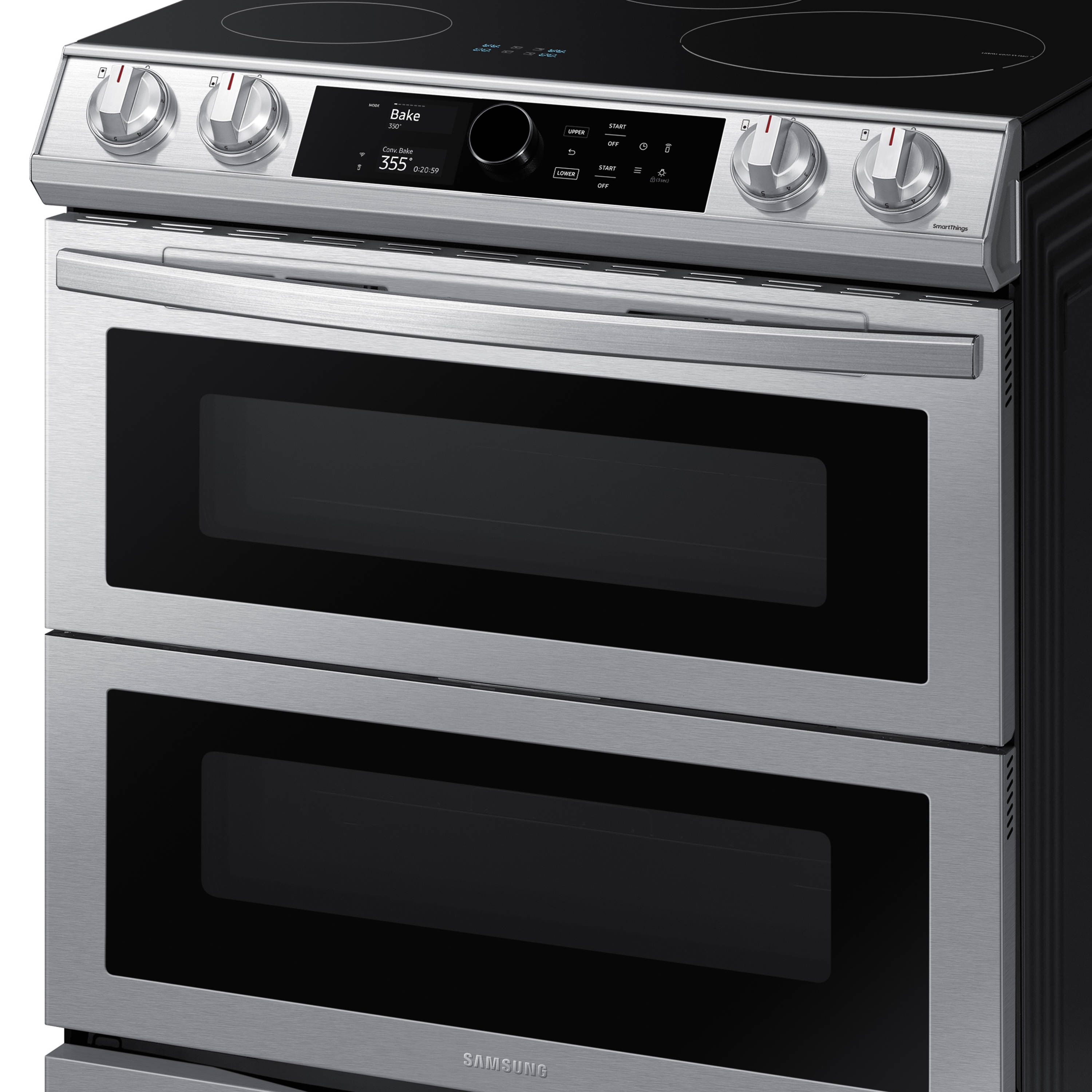 NY63T8751SG/AA, 6.3 cu. ft. Flex Duo™ Front Control Slide-in Dual Fuel  Range with Smart Dial, Air Fry, and Wi-Fi in Black Stainless Steel