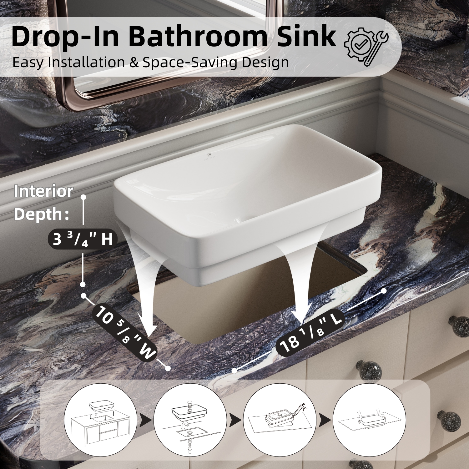 Los Flexi LSLFBSR-1912-0 Bath-Sink - View #3