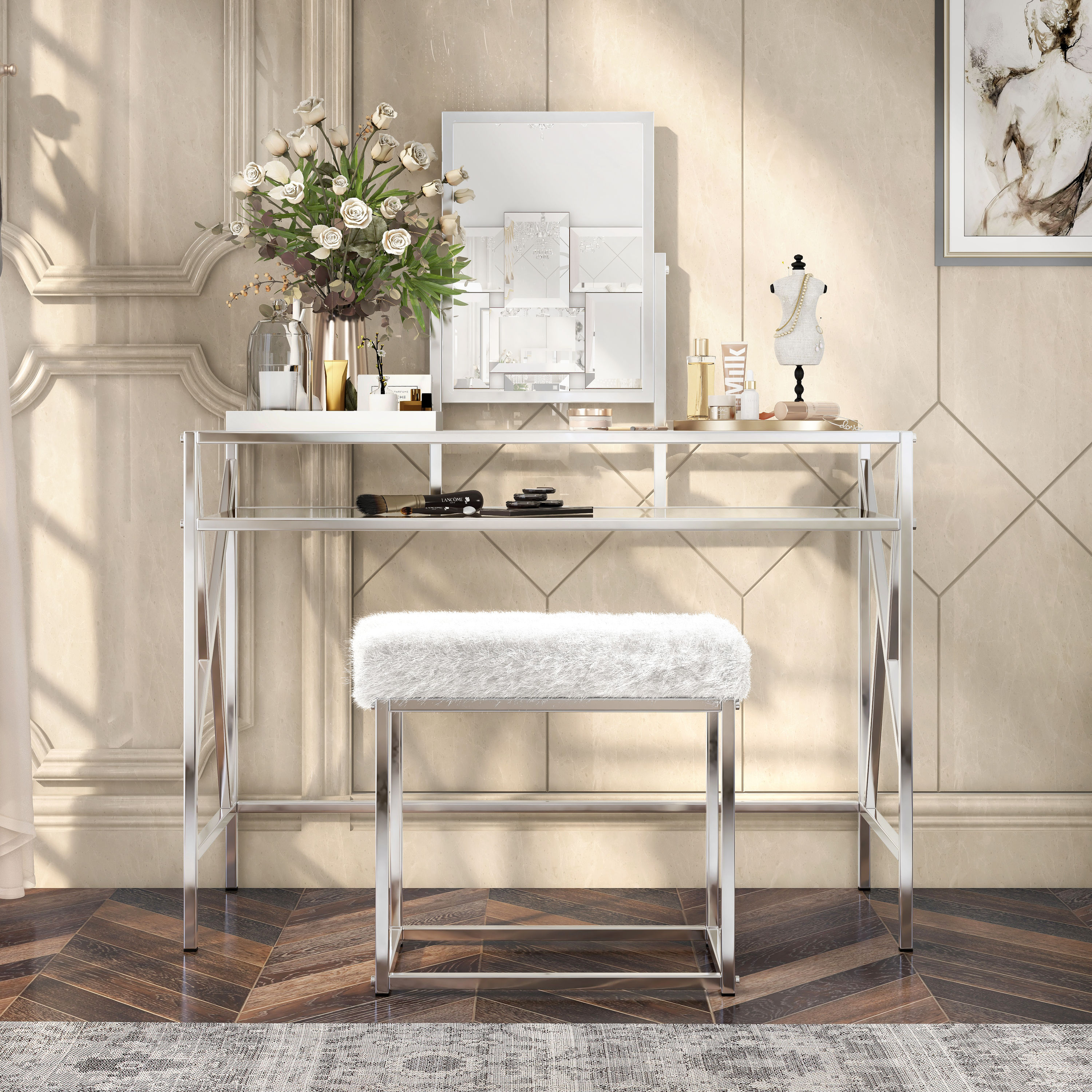 Furniture of America IDF-DK6707CRM Bedroom-Vanities - View #5