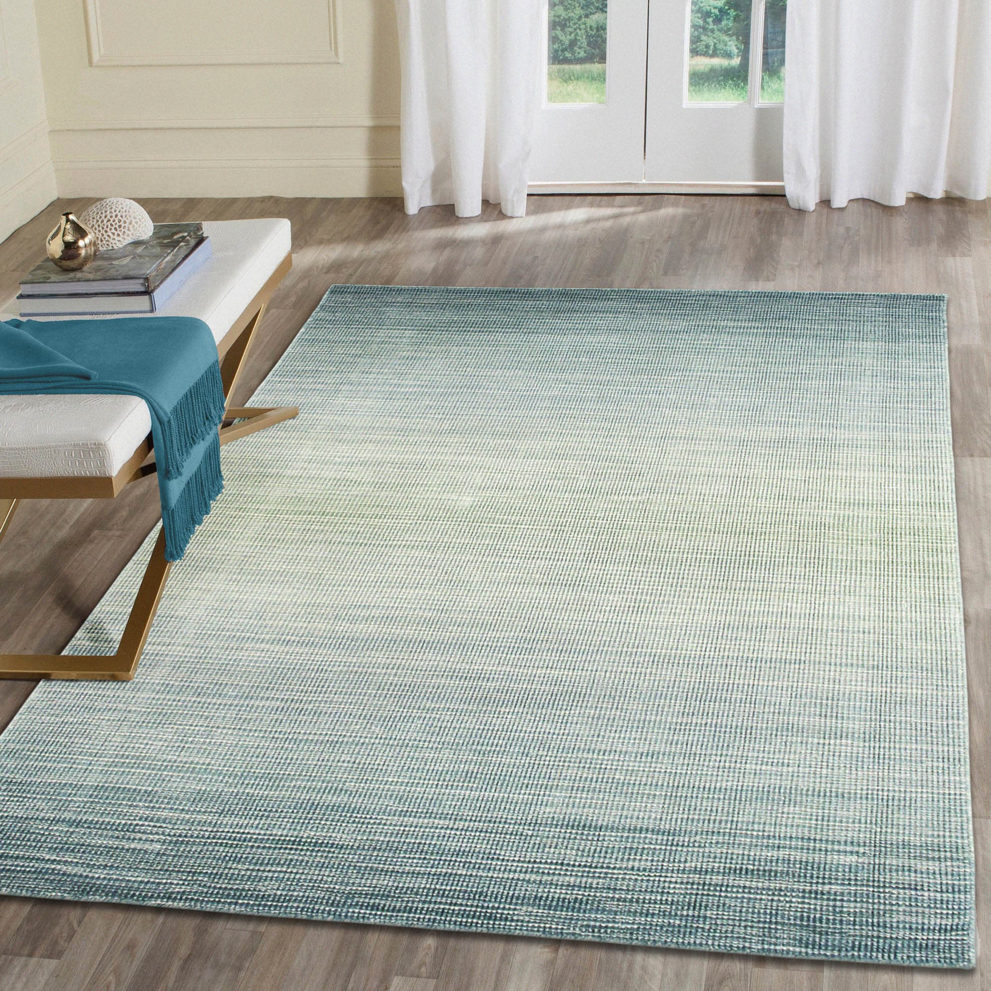 Liora Manne RVLR8228403 Ravella 2 x 8 (ft) Tufted Polypropylene Denim Rectangular Indoor/Outdoor Floral/Botanical Bohemian/Eclectic Runner rug