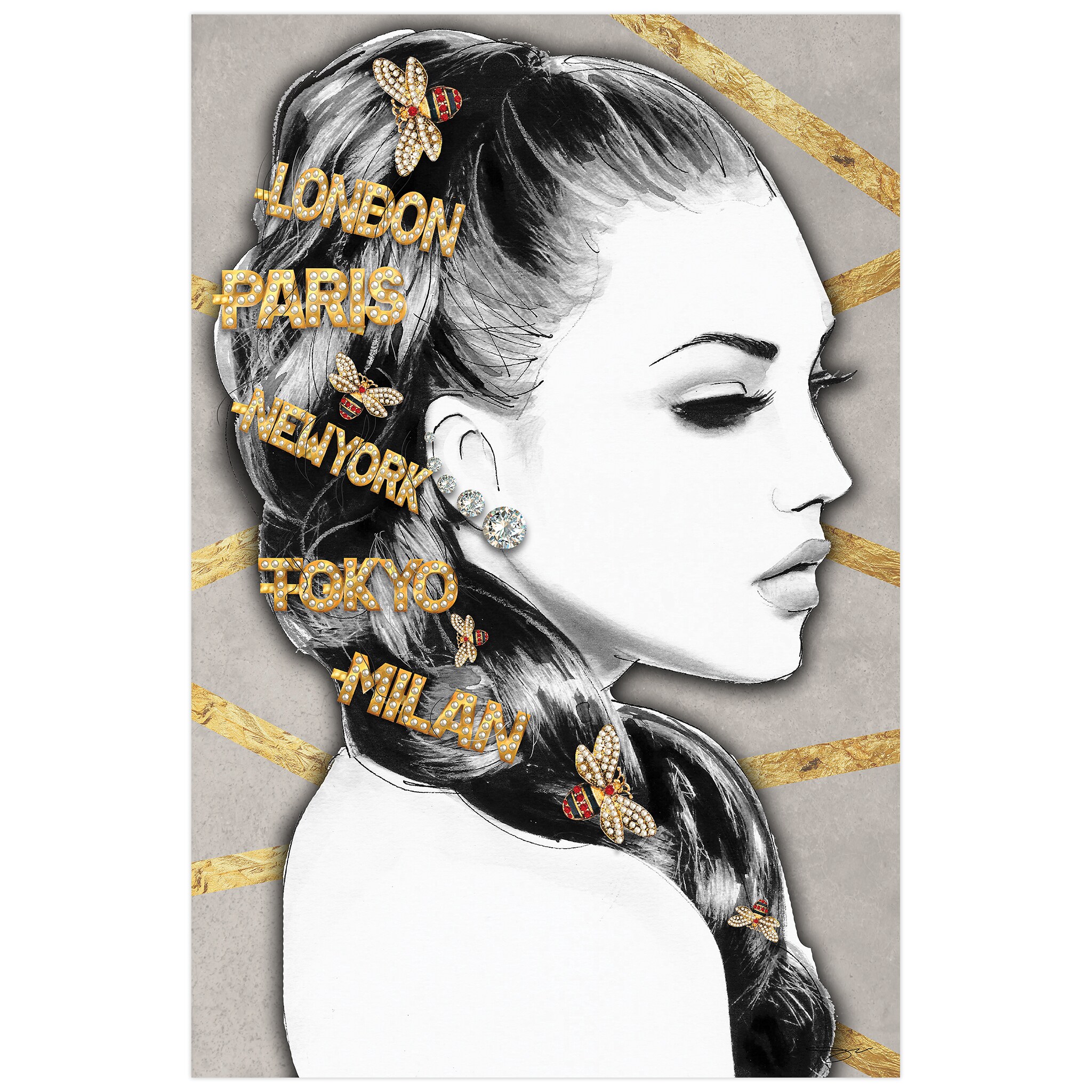 Empire Art Direct TMP-JP1113-3248 Wall Art 48 x 32 Goddess Beatiful Woman Frameless Free Floating Tempered Glass Panel Graphic Wall Art Jodi P 48-Inches H x 32-Inches W People Glass Print