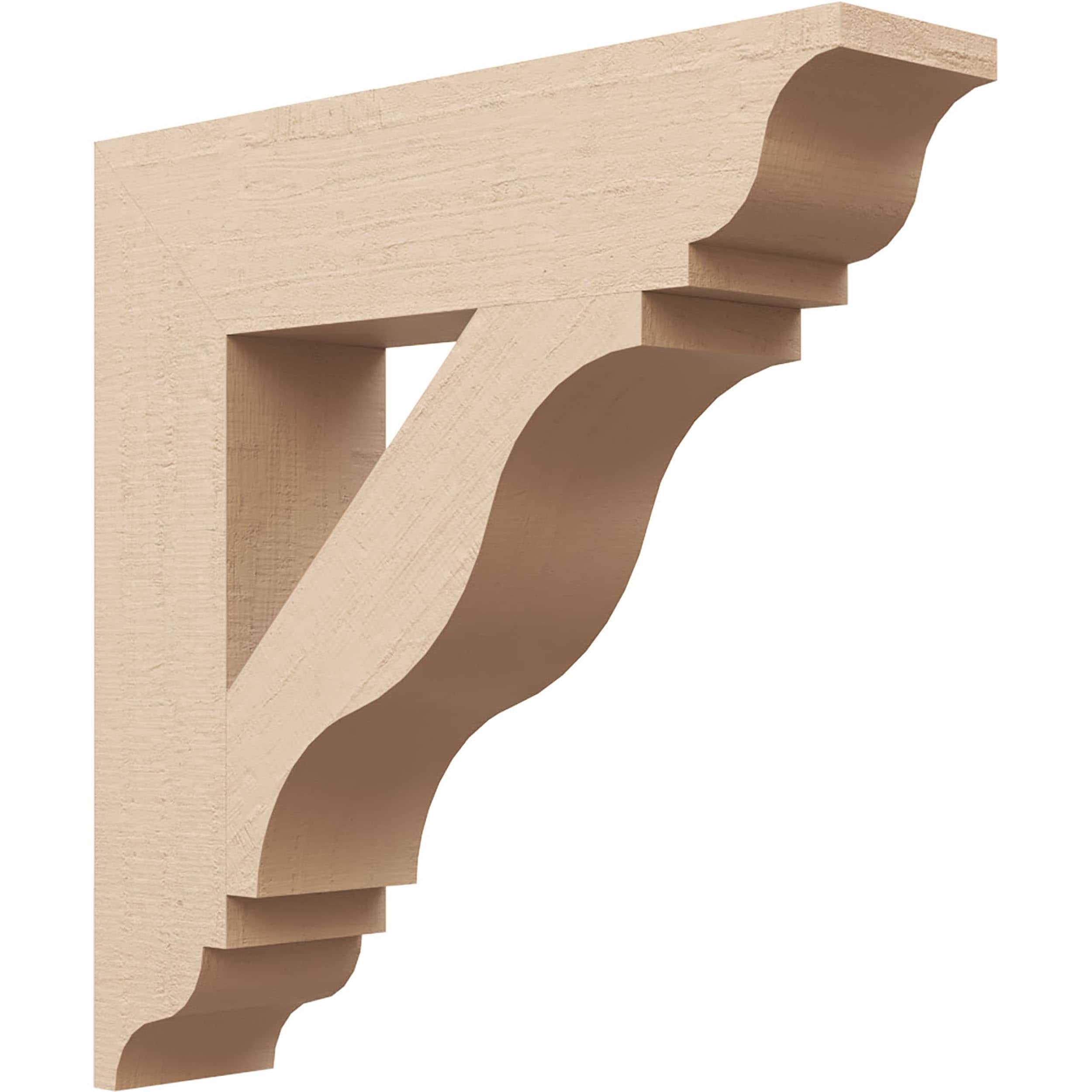 Ekena Millwork 2116726 Funston Rough Cedar Woodgrain TimberThane 3-1/2-in x 16-in x 16-in Brown Urethane Standard bracket