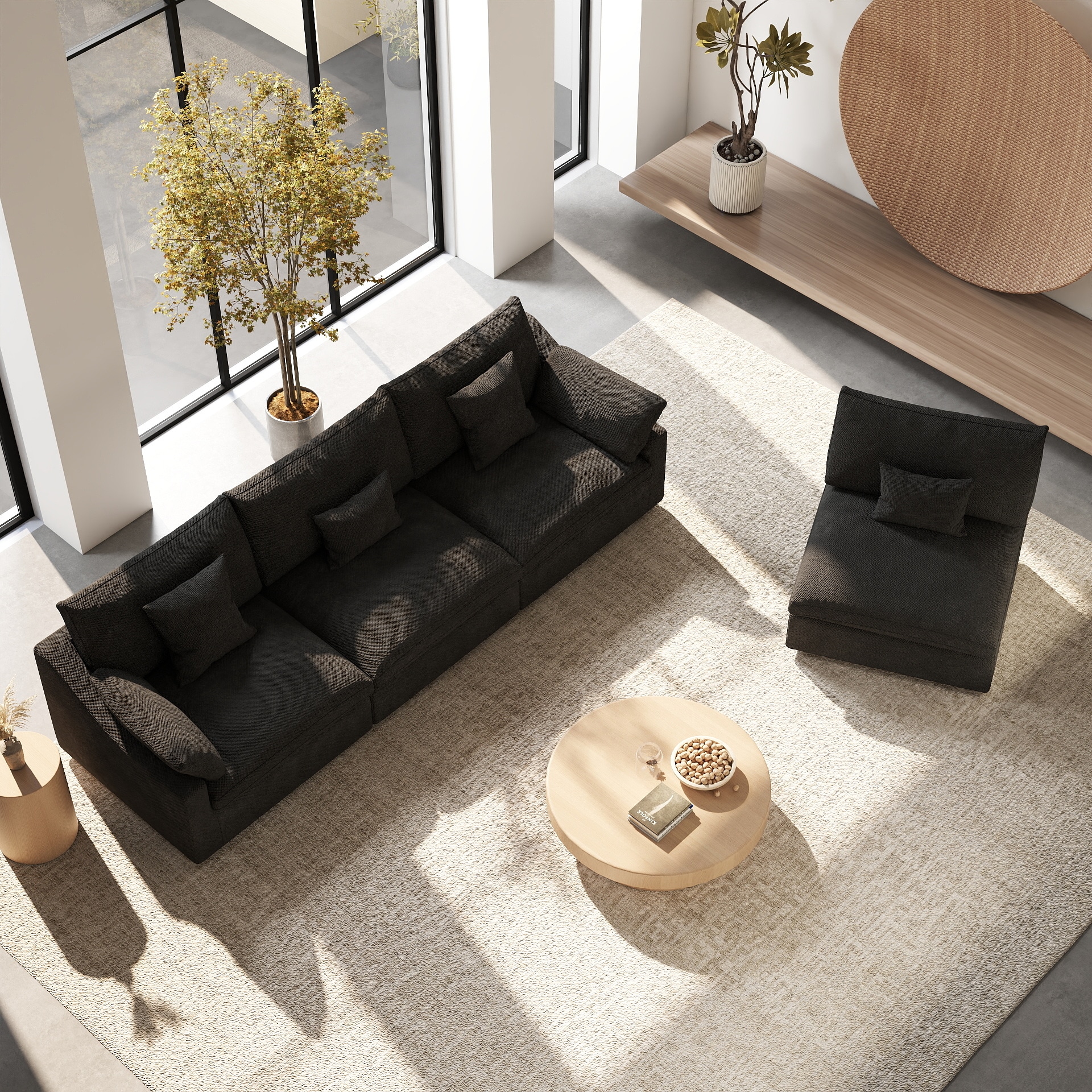 BuotiqHom DH-S4-140BK Sofas-Loveseats - View #3