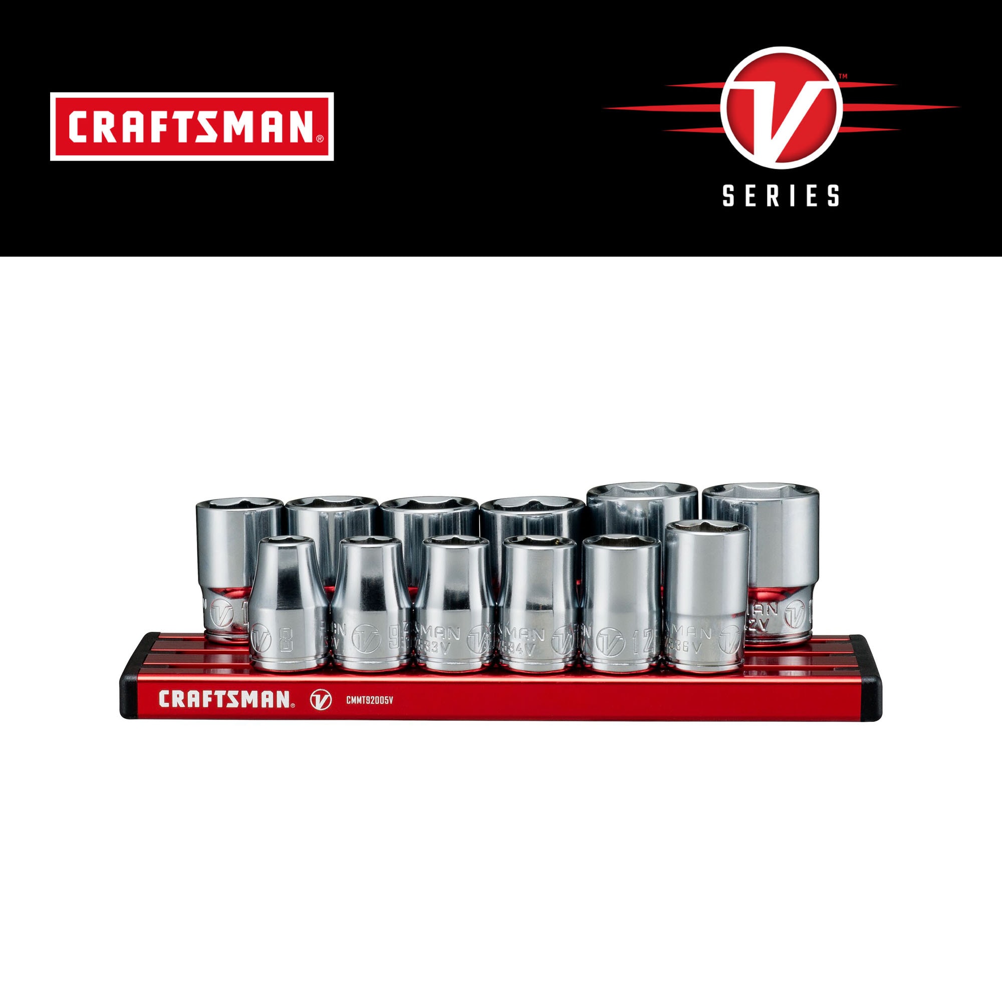 CRAFTSMAN V-Series 10-Piece Metric 1/4-in Drive 6-point Set 