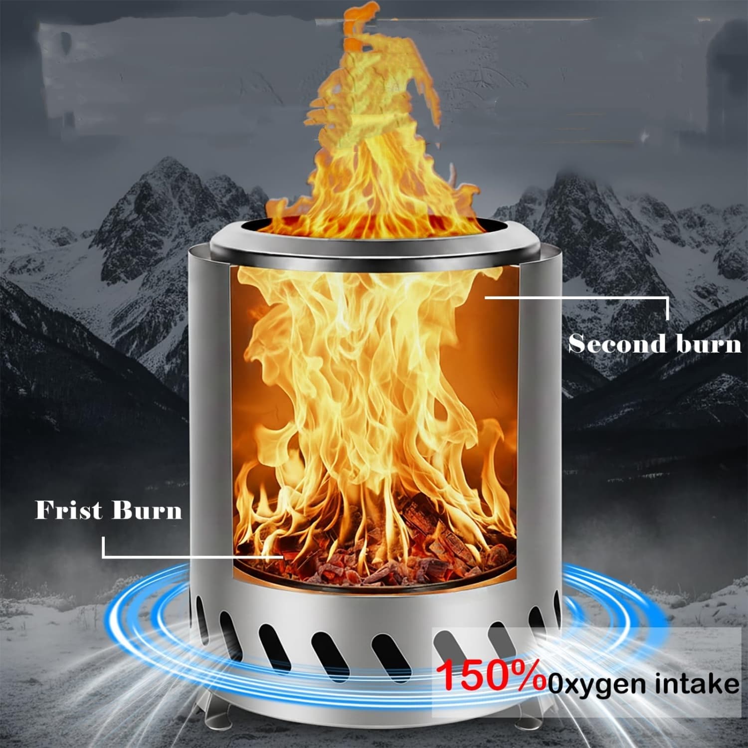 Angel Sar 9.7-in L x 7.1-in W Tabletop Fire Pit Low Smoke Pellet or ...