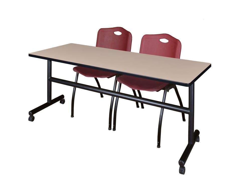 Regency MKFT7230BE47BY Training Off-white 4-Person Training Table (72-in W x 29-in H)