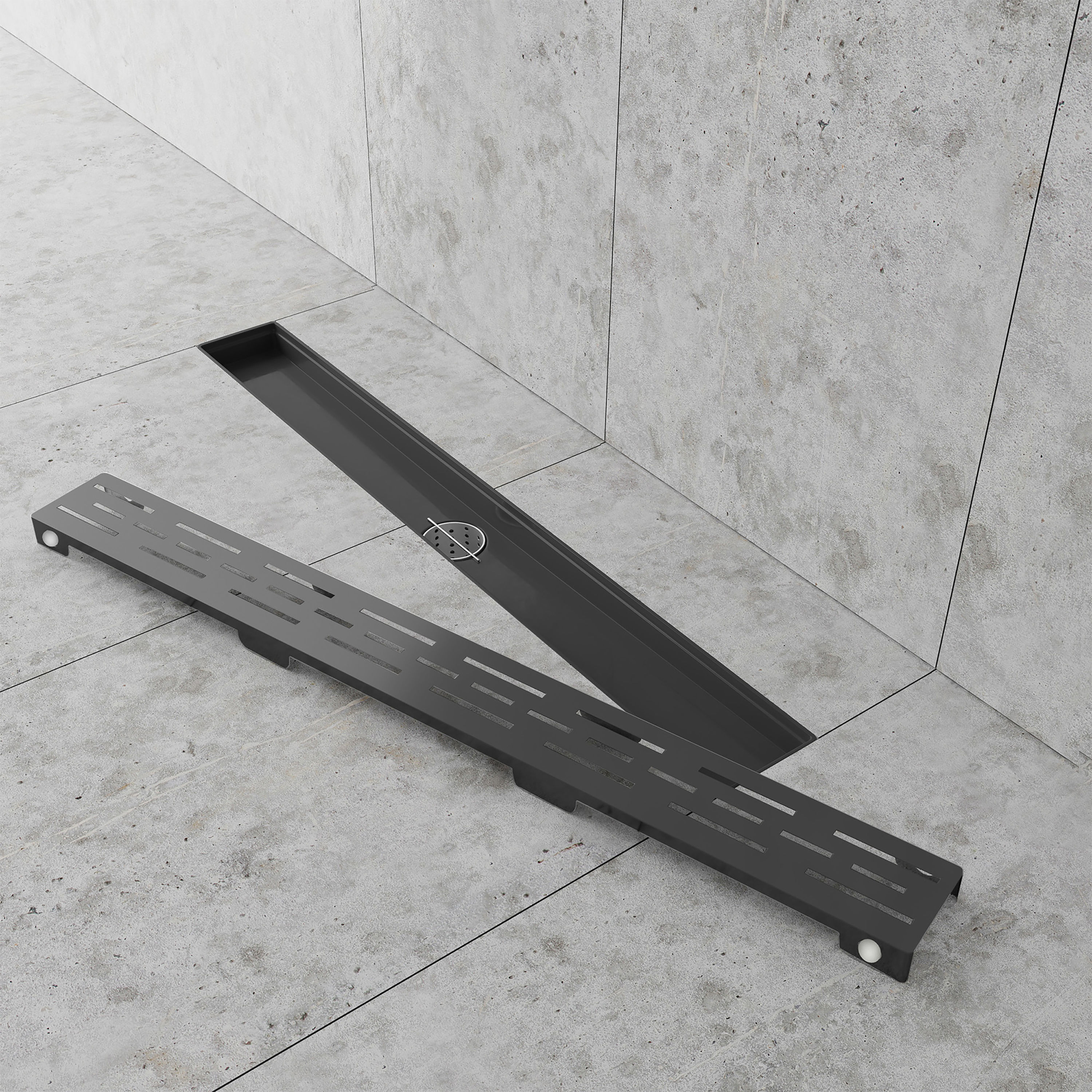 Elegante Drain Collection 36 in. Linear Stainless Steel Shower Drain - Tile  Insert KD01A110-36 - The Home Depot