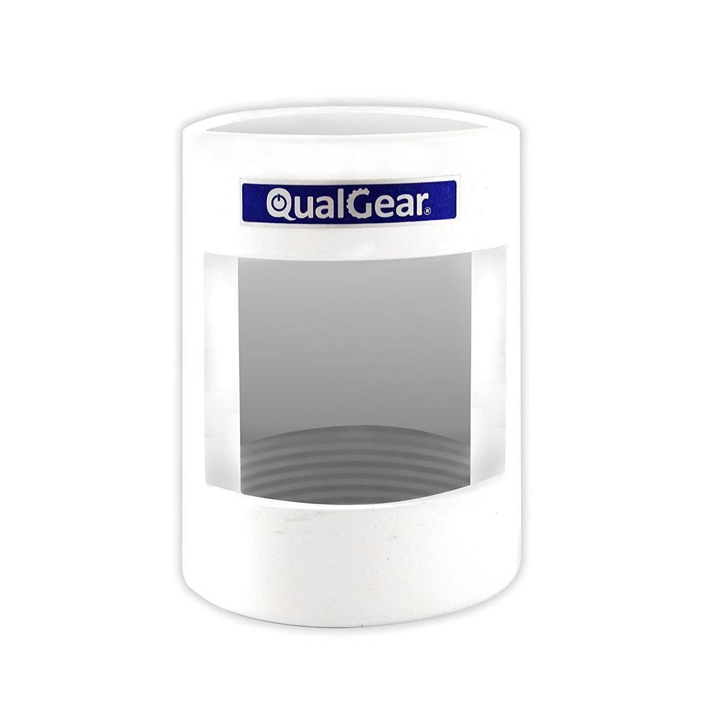 QualGear QG-PRO-PM-PCO-W Pro-Av 1.5 in. NPT Threaded Pipe Connector with Opening Projector Accessory, White