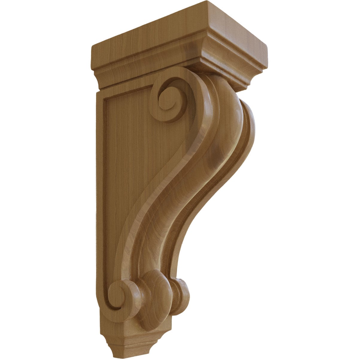 Devon Cherry Wood Traditional Decorative Corbel, 13.25" Height