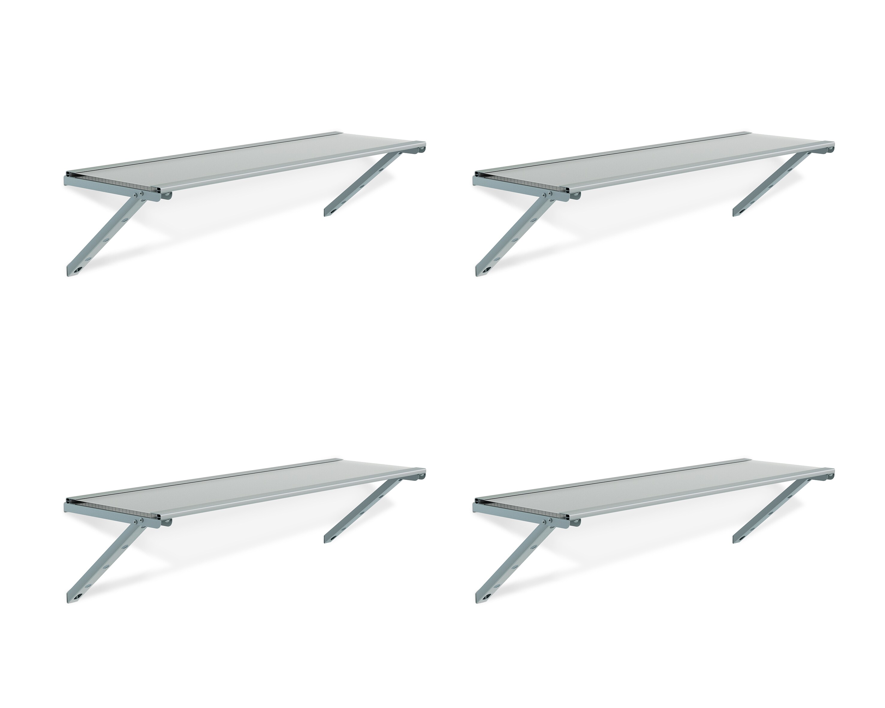 Canopia by Palram 705082 Gray Durable polycarbonate panel/Aluminum profiles/Galvanized steel brackets Shelf Storage Shed