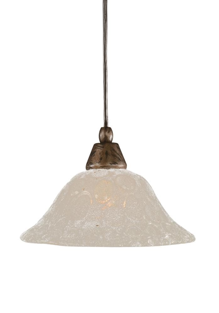  LWTK002075 Brooster Bronze Transitional Textured Glass Bowl Mini Hanging Pendant Light