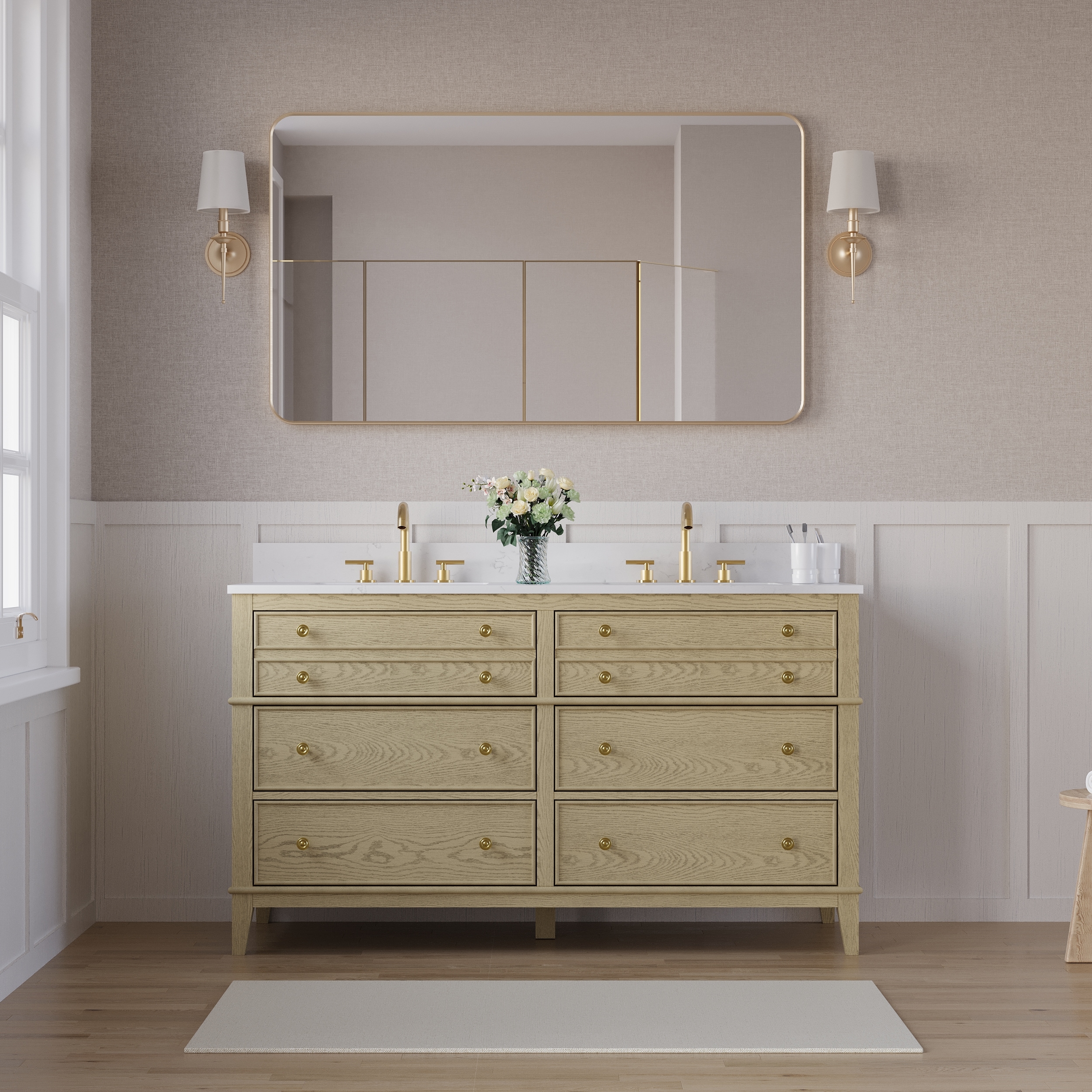 WELLFOR BCB1548RG -LS Bath-Vanity-Combo - View #2