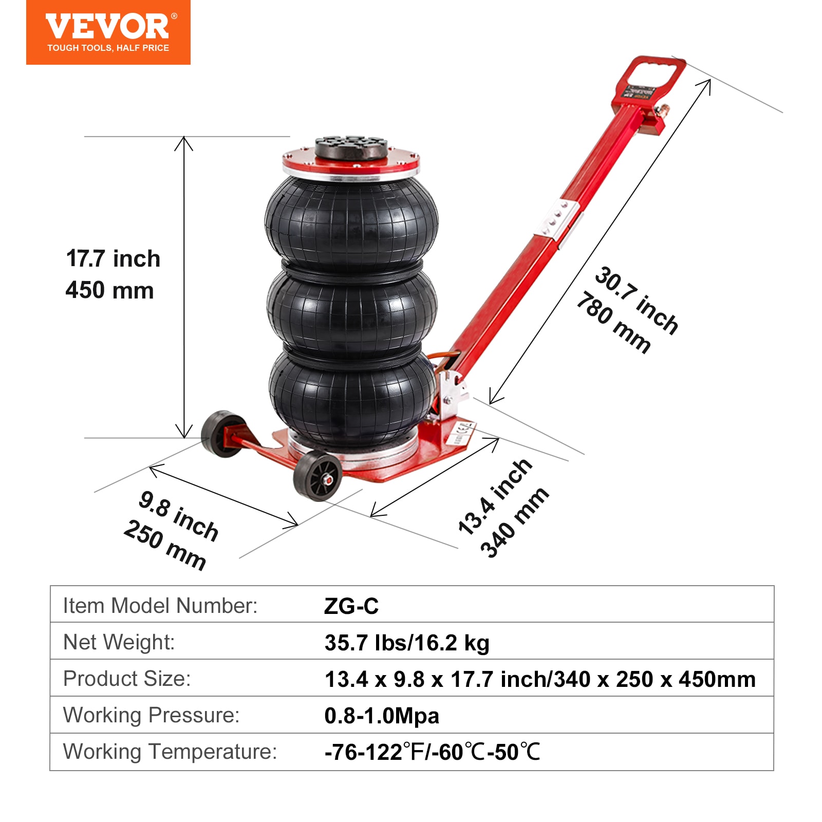 VEVOR QNQJDDBSZB3T62CNAV0 jacks - View #8