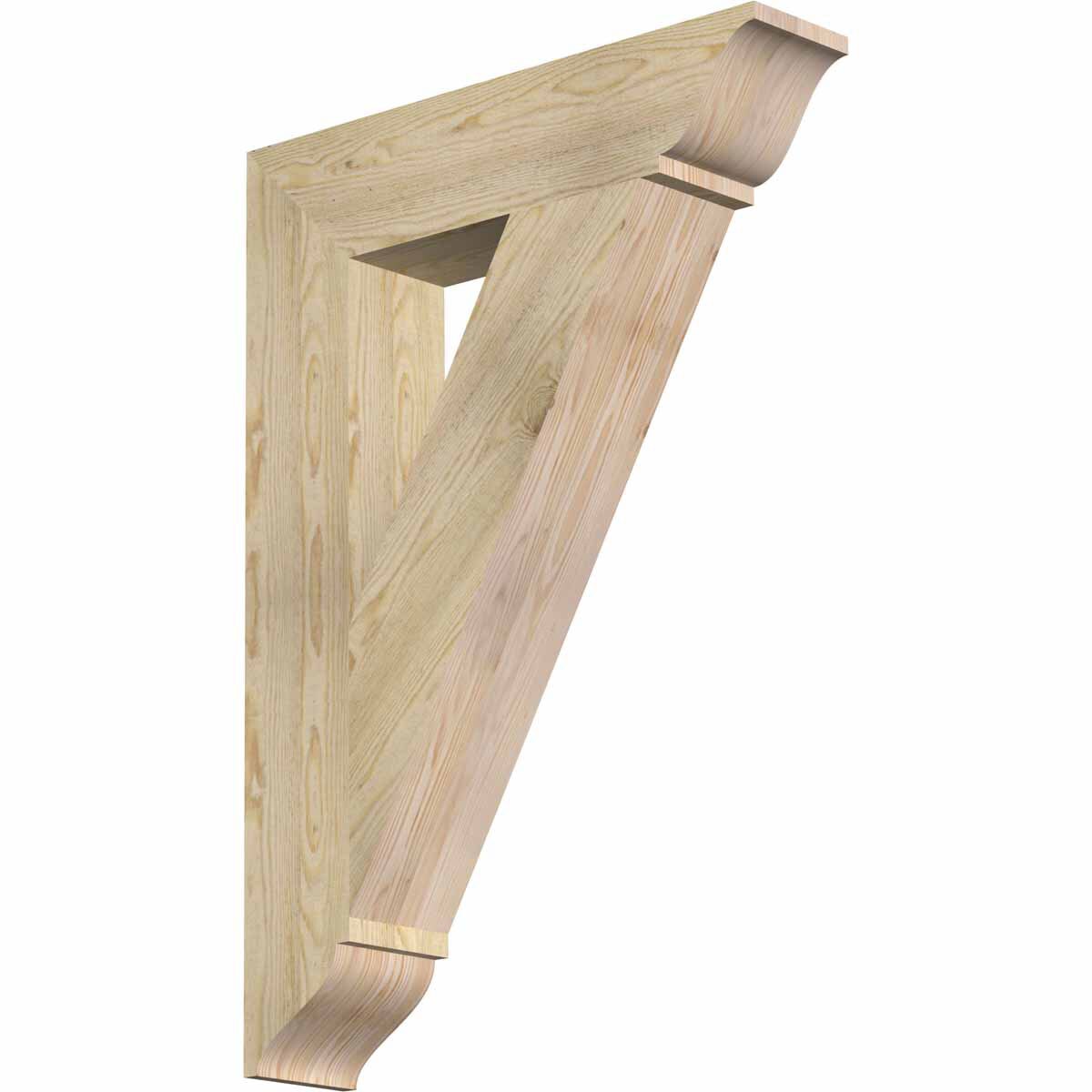 Ekena Millwork BKT06X28X40TRA01RDF Traditional traditional rough sawn 6-in x 28-in x 40-in Douglas fir Brown Wood Standard bracket