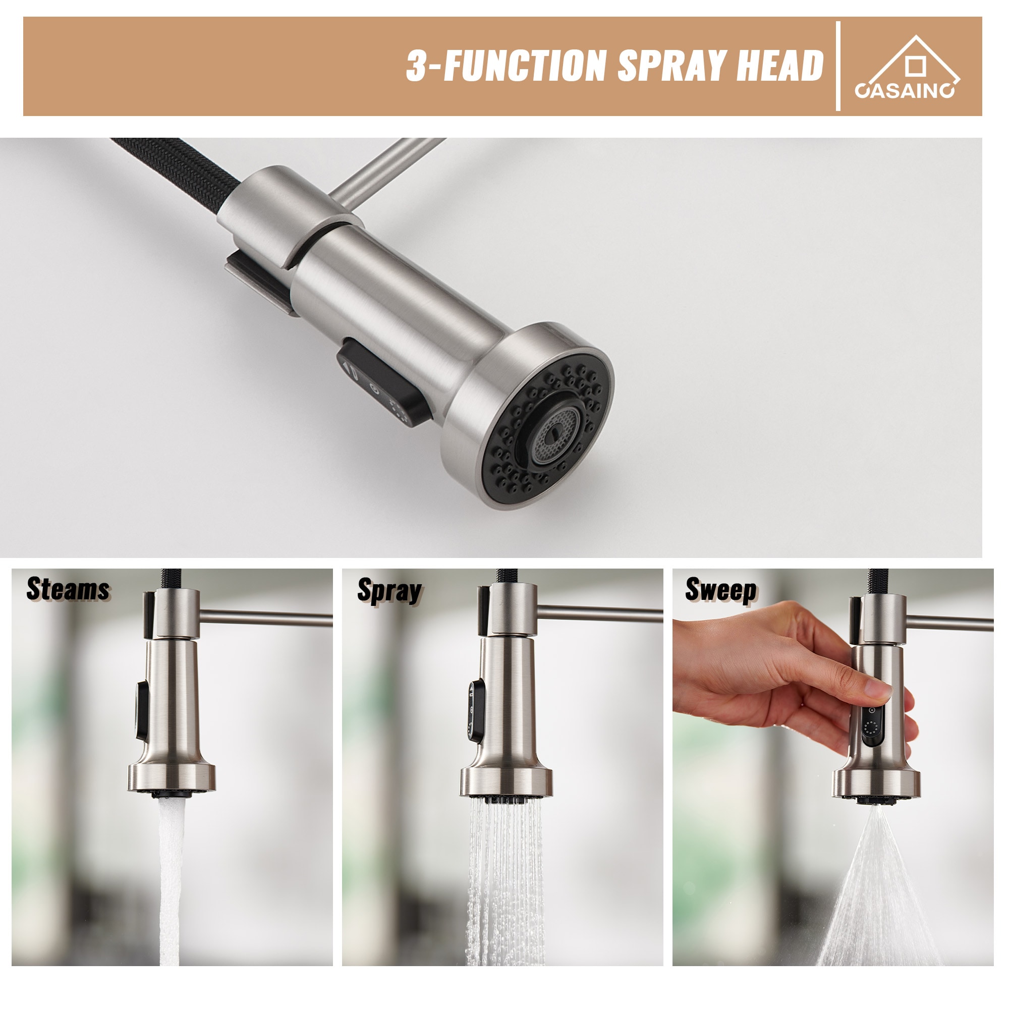 CASAINC KCLT0024-BN Kitchen-Faucets - View #9