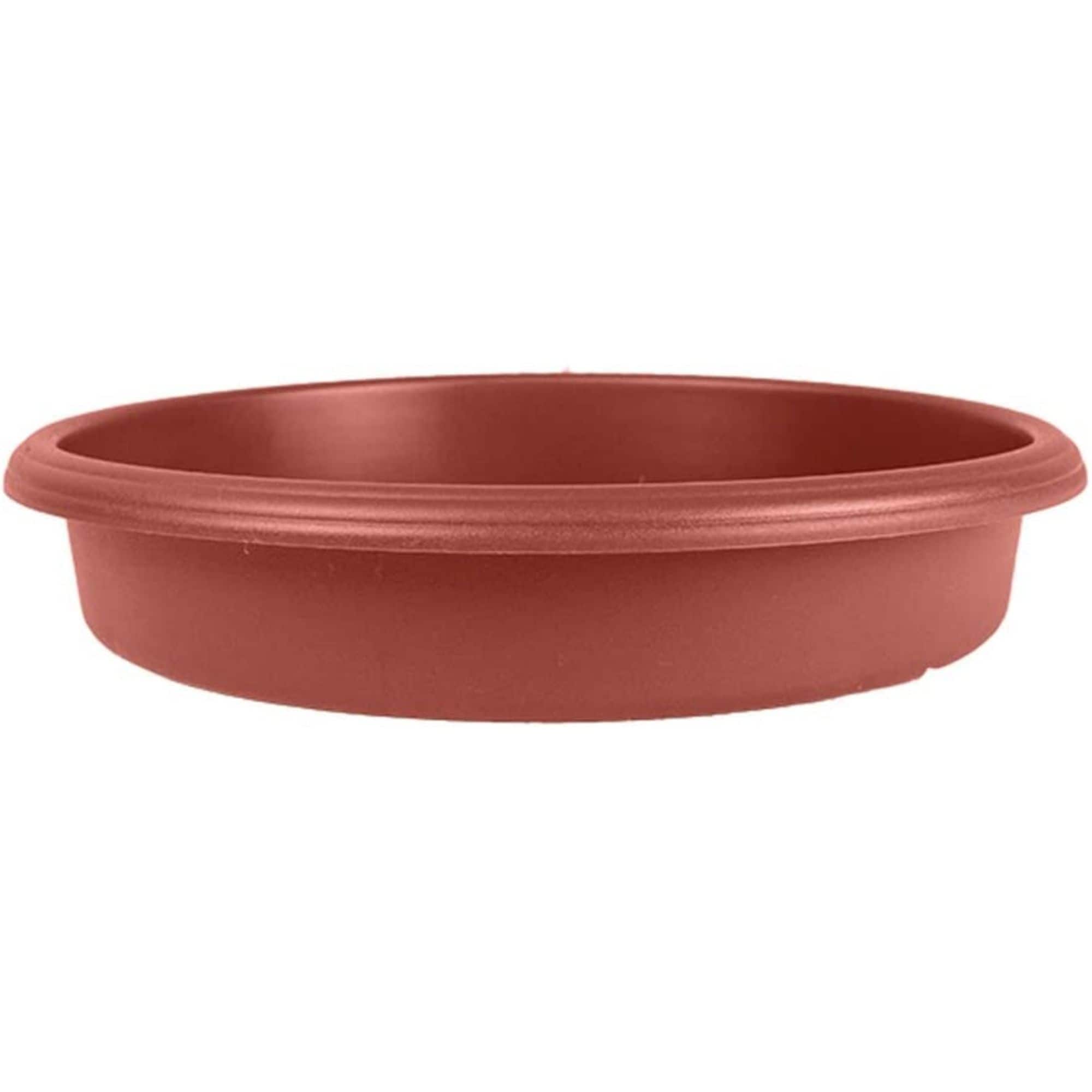 The HC Companies - Panterra Round Plastic Planter Saucer - Clay Colored - 6in