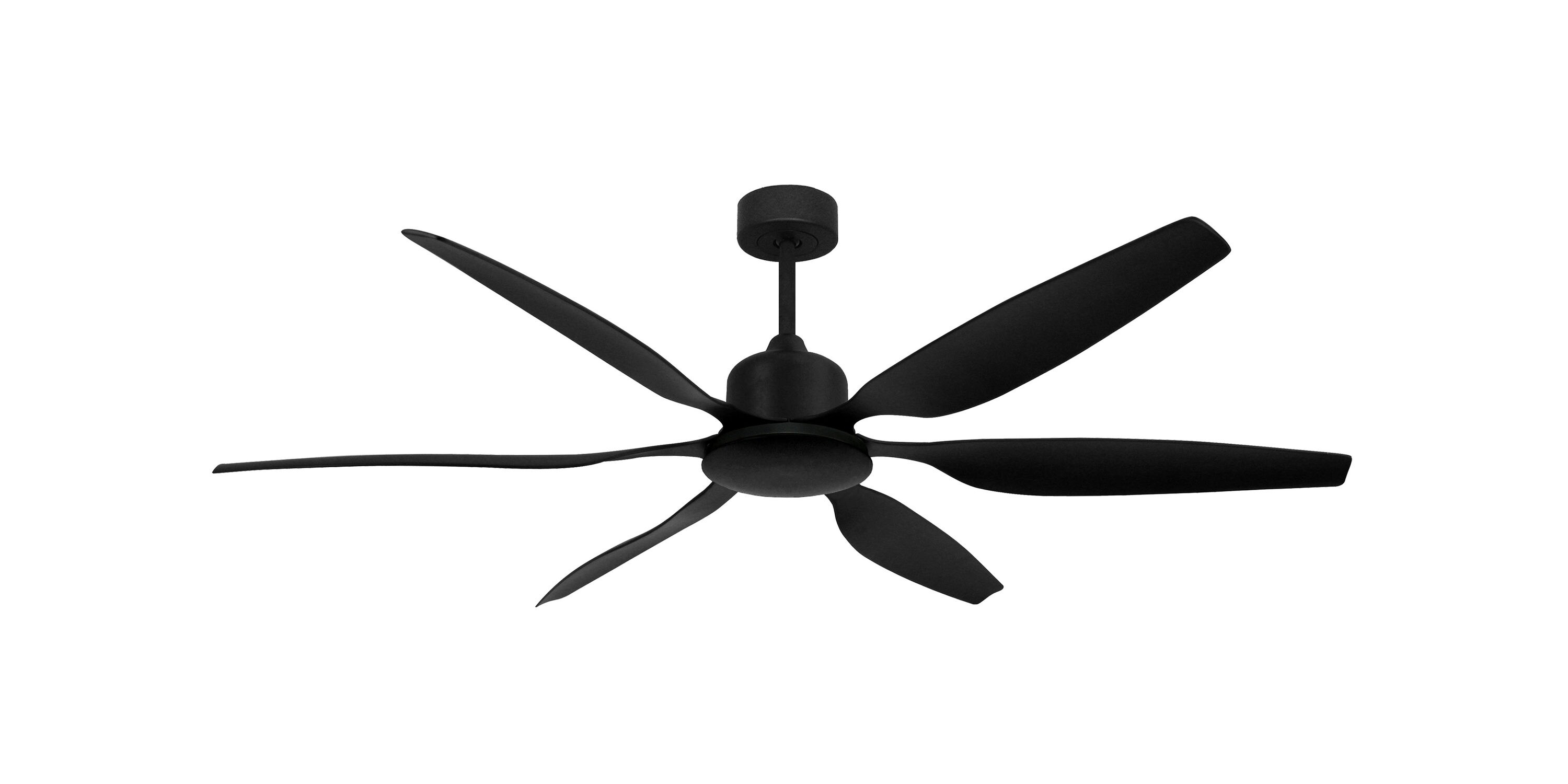 TroposAir 88259+88288 Titan 66-in Outdoor Matte Black with Matte Black Blades Ceiling Fan Light Kit Compatible - Remote Included ( 6 -Blade )