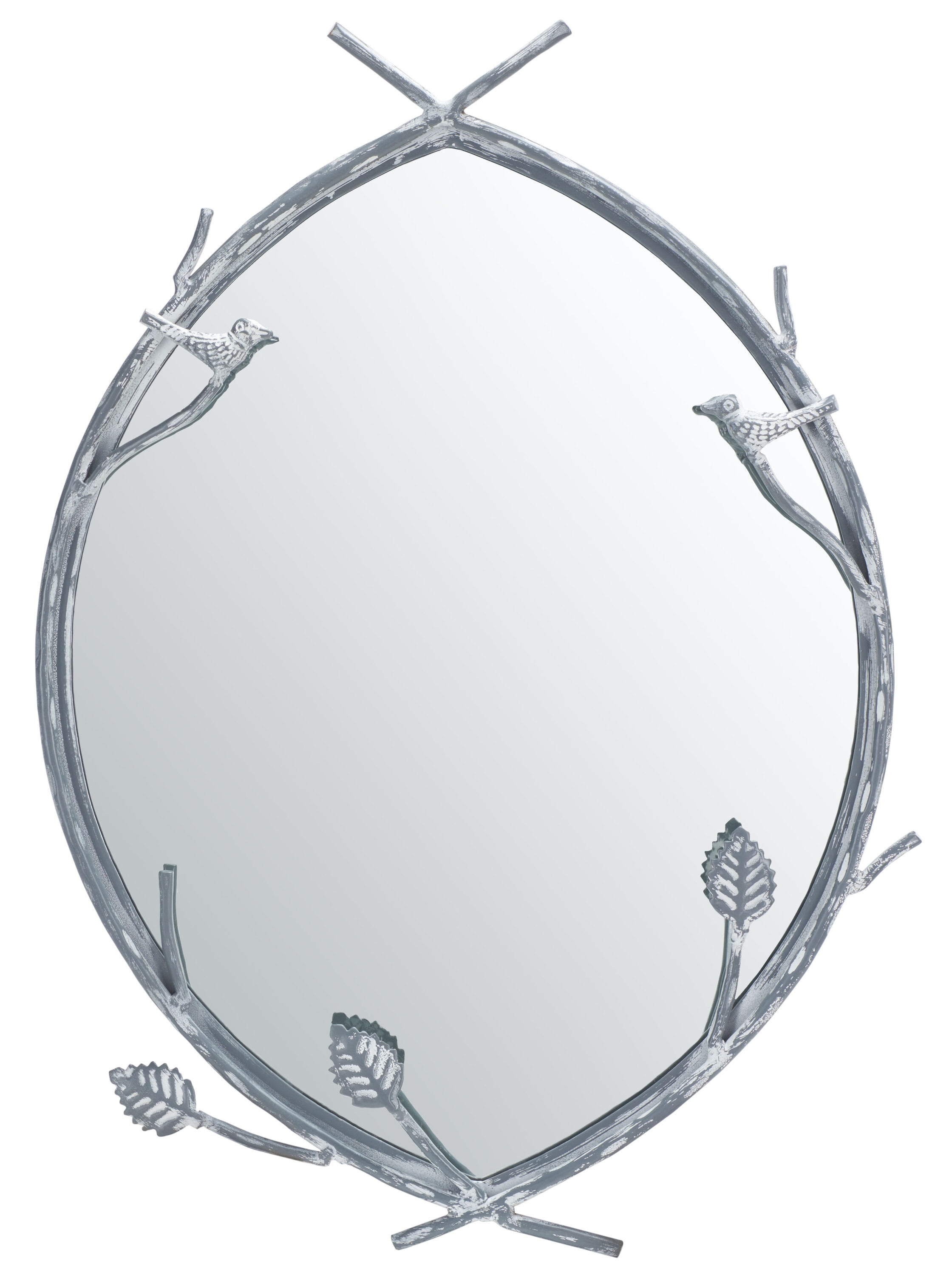SAFAVIEH Helios 18.8 in. x 27.2 in. Solid Frame Mirror, Silver