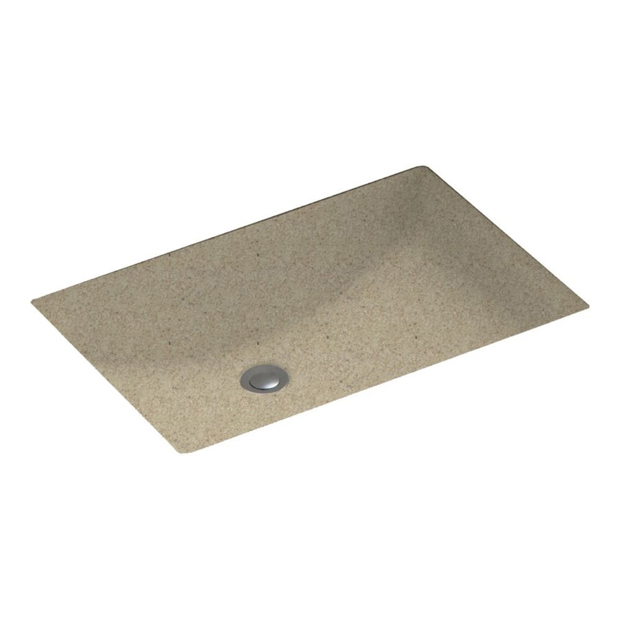 Swanstone UC01913.122 Solid surface Undermount Rectangular Traditional Prairie Bathroom Sink ( 16-in x 22-in )
