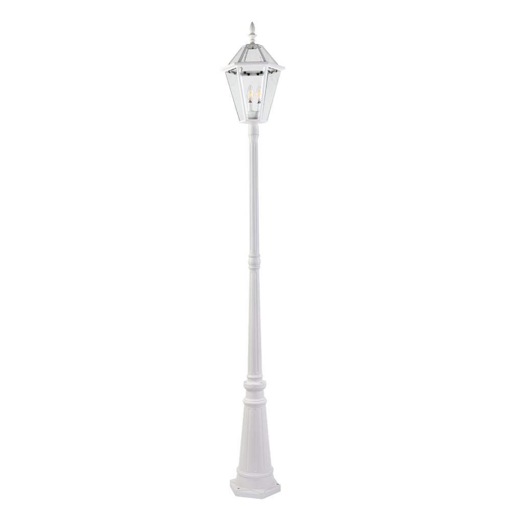 LUTEC 7251211053 88.58-Inches H White Hardwired Incandescent Post light