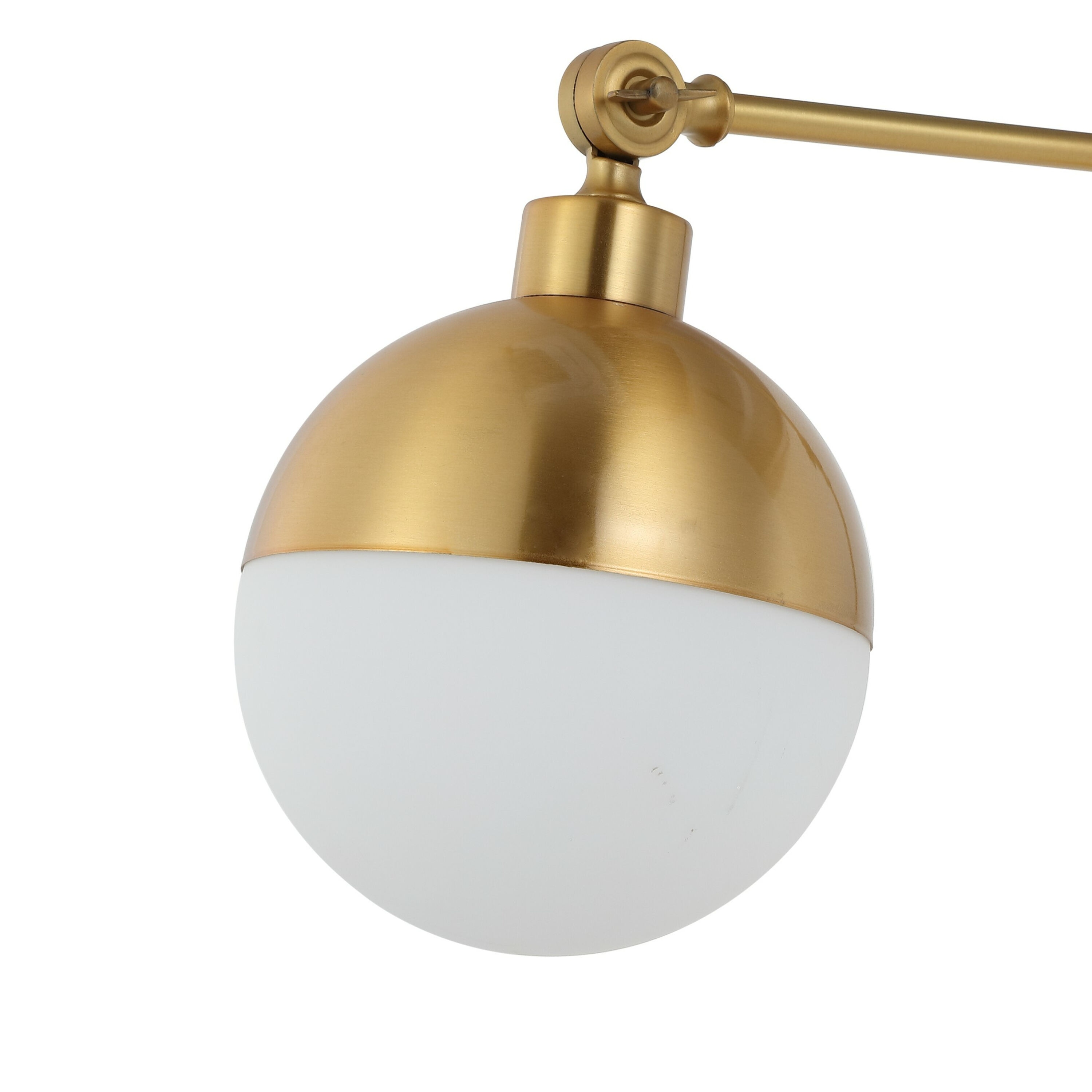 Alba Brass Gold 20'' Dimmable Frosted Glass LED Sconce
