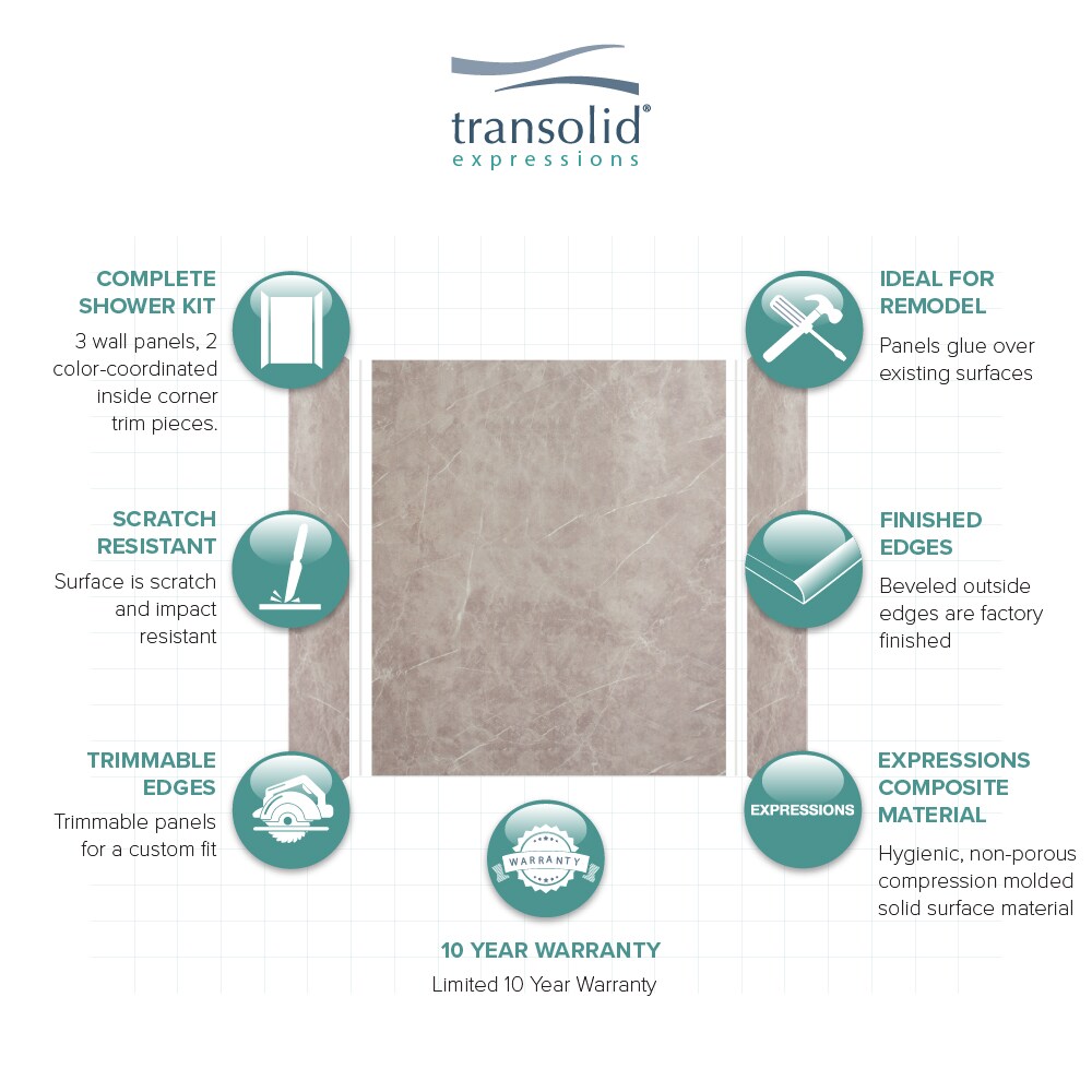 Transolid EWK603272-42 Shower-Wall-Surrounds - View #5