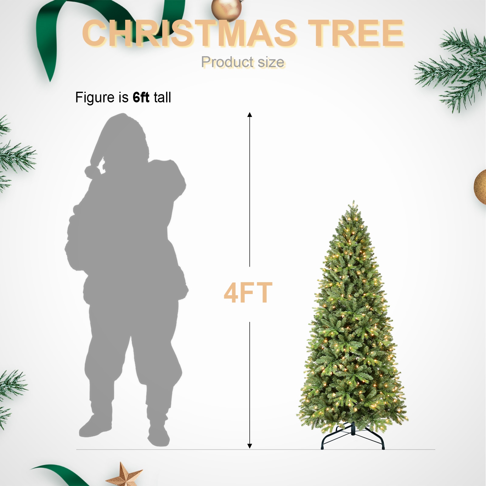 WELLFOR HYG24086US Artificial-Christmas-Trees - View #12