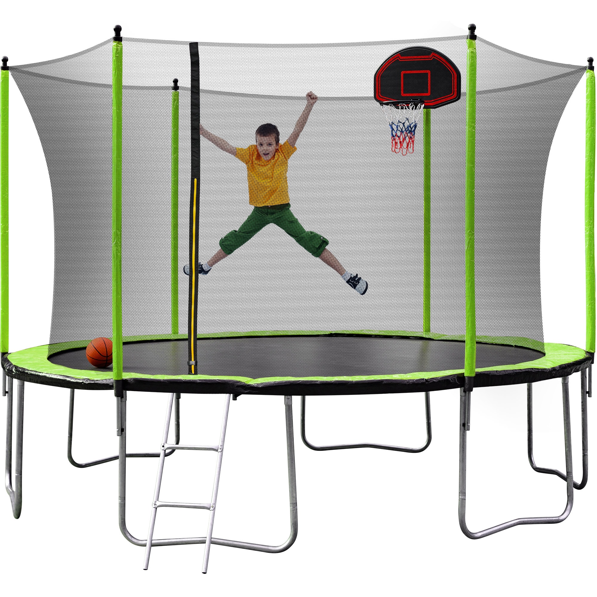 Lycvki TPL-12 Trampolines 14-ft Round Backyard in Green
