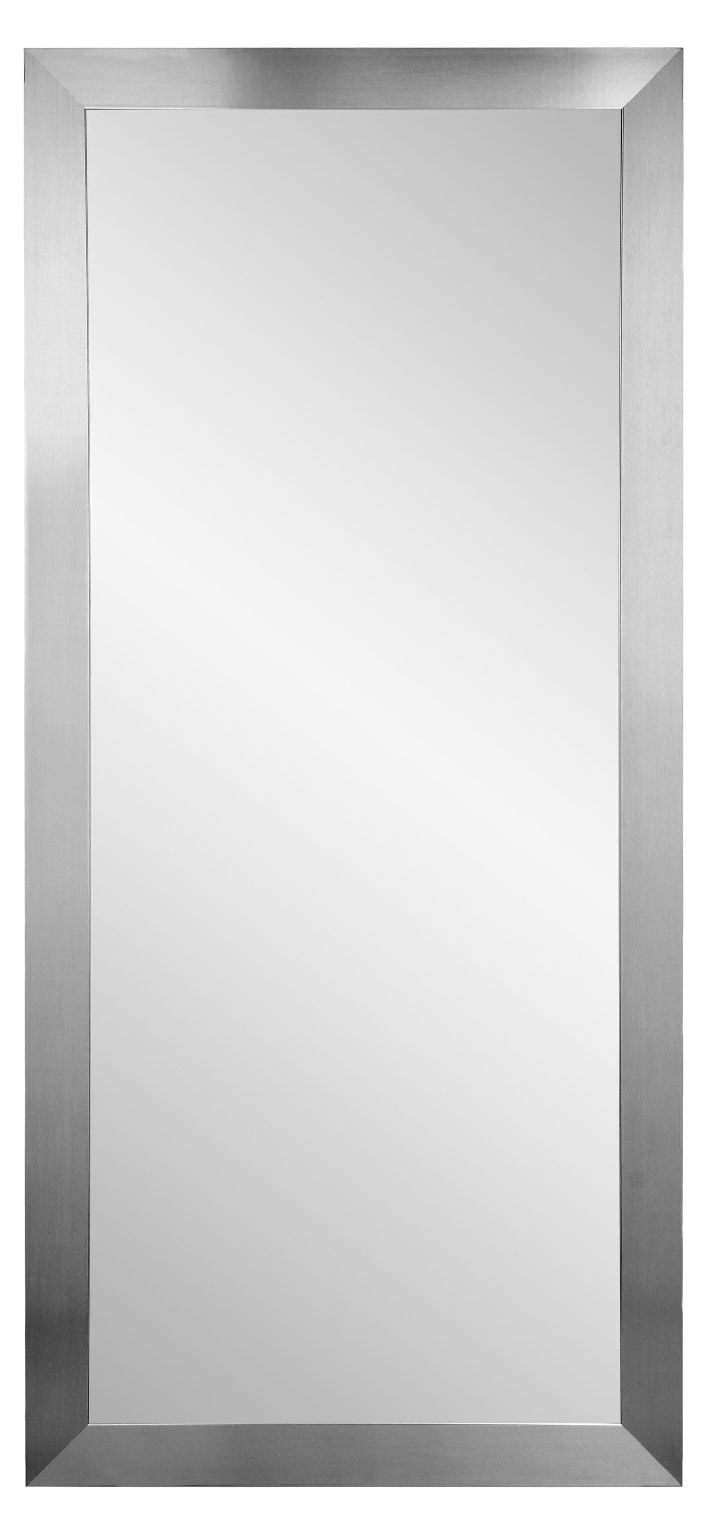 BrandtWorks AV1TALL 32-Inches W x 65.5-Inches H Rectangle Silver Framed Full Length Vanity Mirror