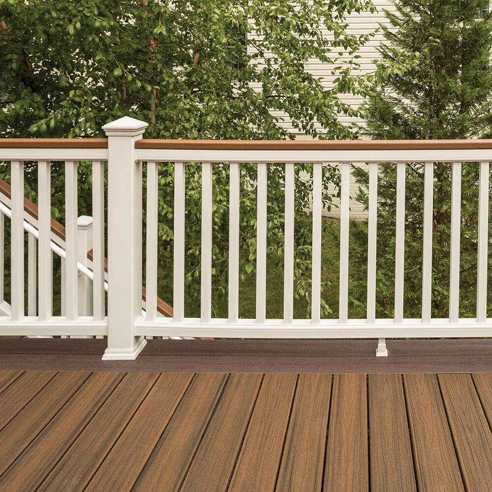 Trex 2-in x 36-in Transcend Railing Classic White Composite Square Deck ...