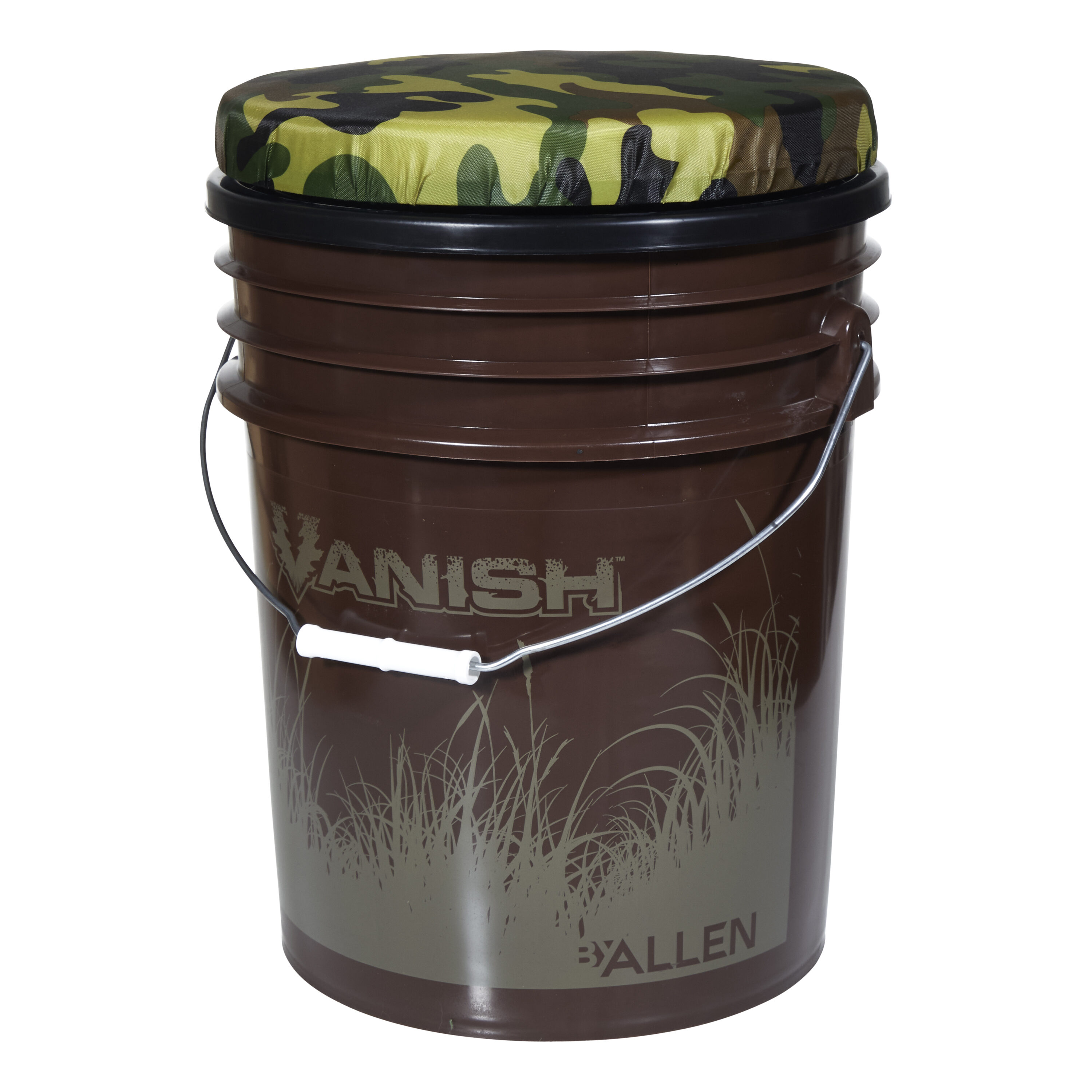 VANISH Allen Company Swivel Hunting Stool with 5-Gallon Bucket, Padded Seat,  Versatile Outdoor Recreation Chair in the Hunting Equipment & Apparel  department at