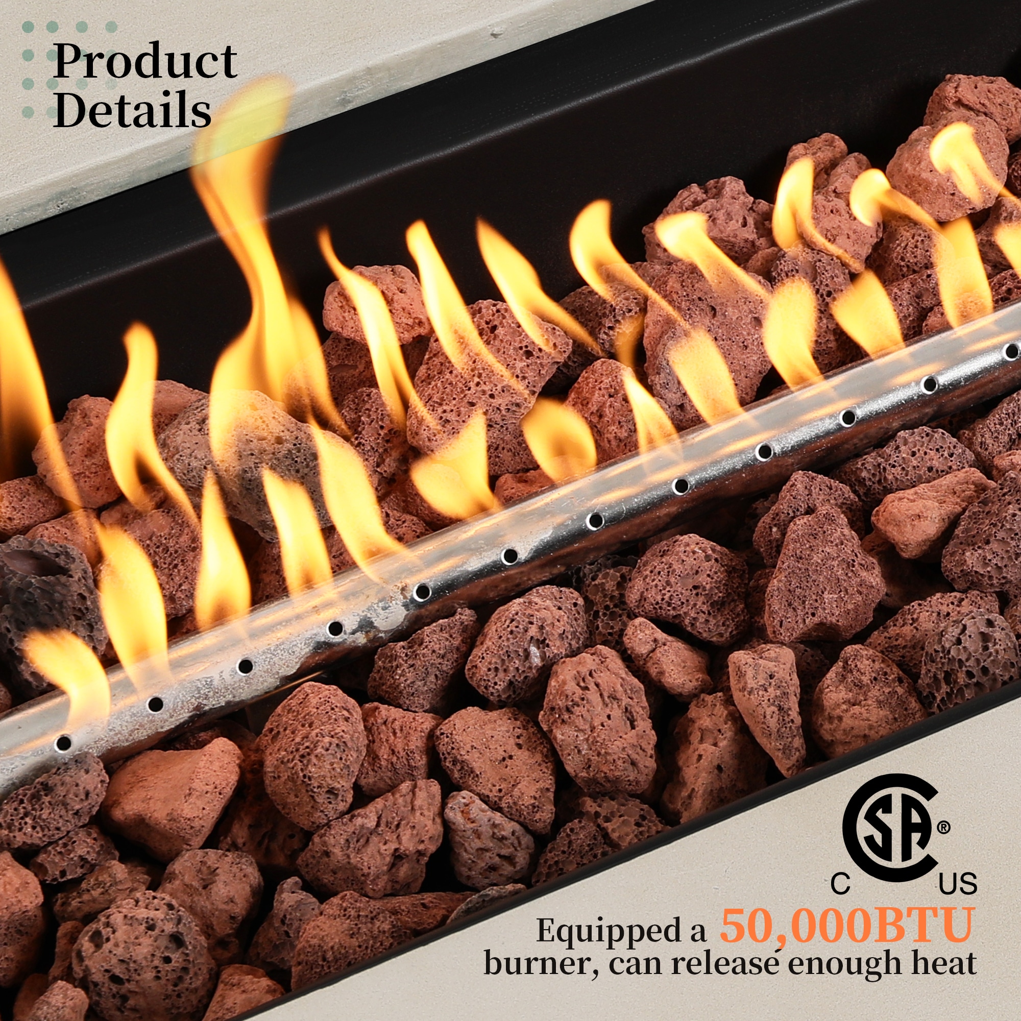 Patio Watcher LS-56MBE-HW-W Outdoor-Gas-Firepits - View #7